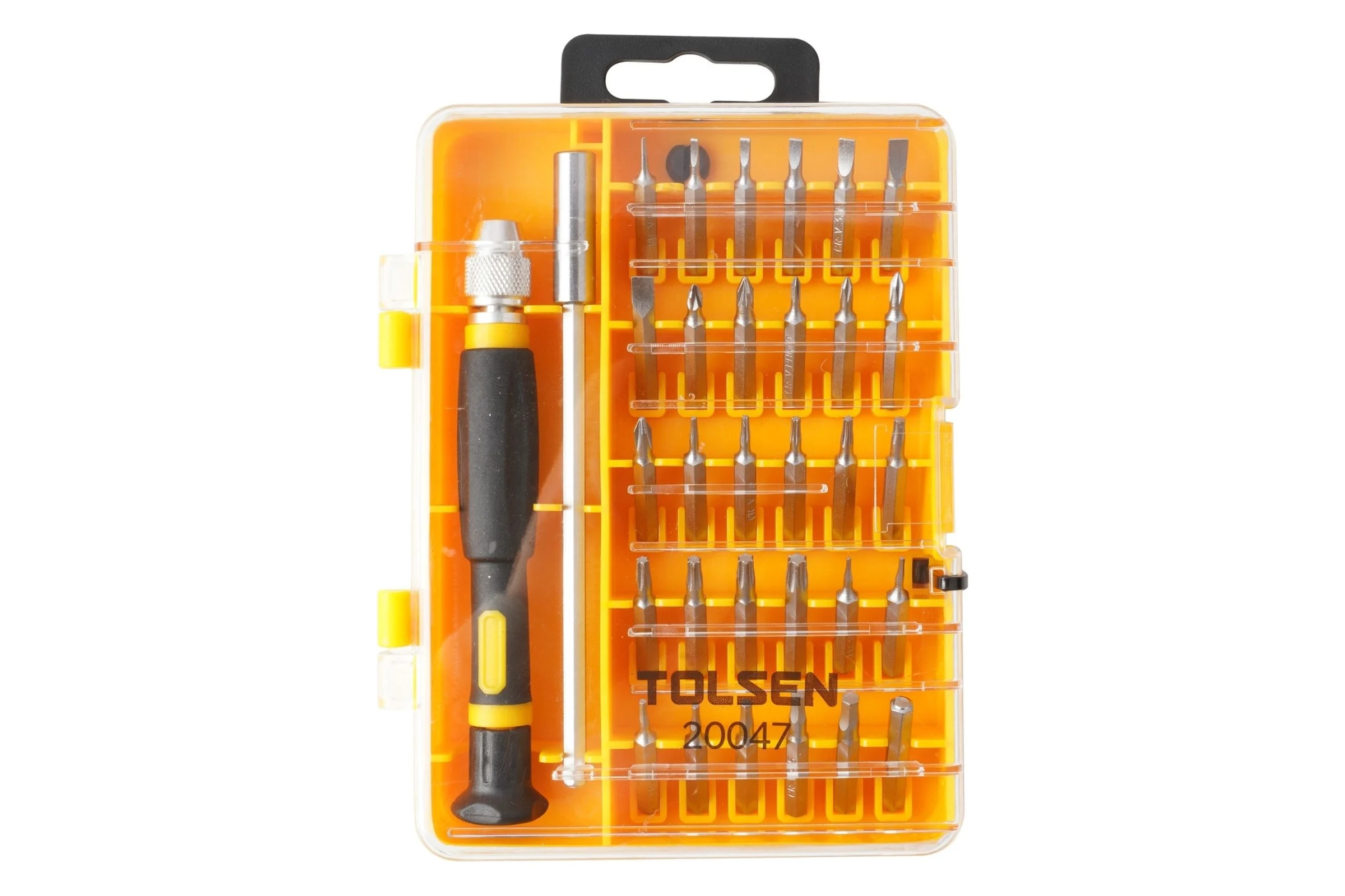 Набор прецизионных вставок (бит) TOLSEN 1/4", PH, PZ, Hex, Torx, Slotted, 32 предмета 20047
