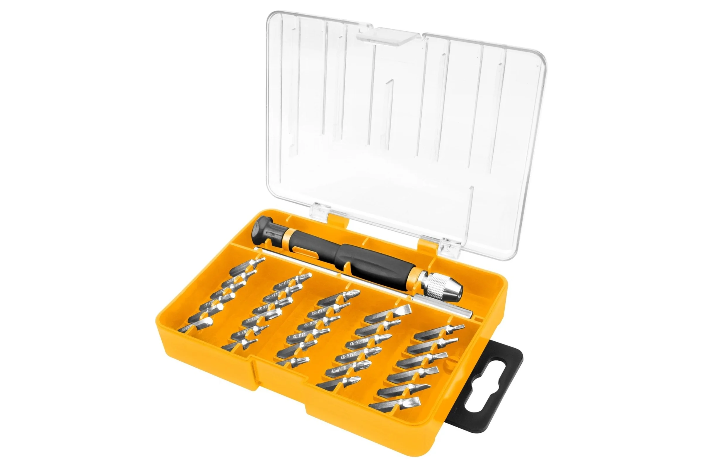 Набор прецизионных вставок (бит) TOLSEN 1/4", PH, PZ, Hex, Torx, Slotted, 32 предмета 20047
