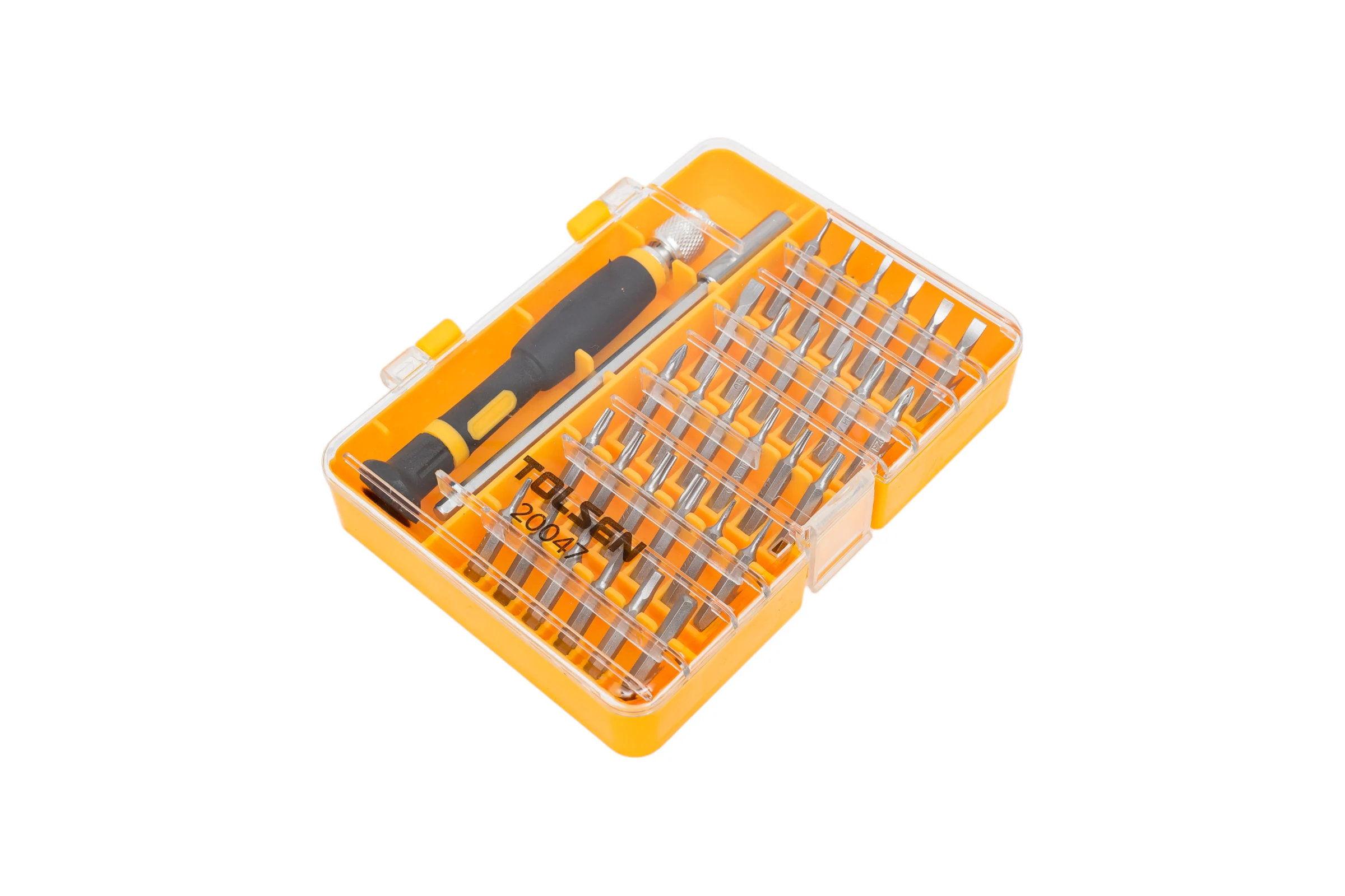 Набор прецизионных вставок (бит) TOLSEN 1/4", PH, PZ, Hex, Torx, Slotted, 32 предмета 20047