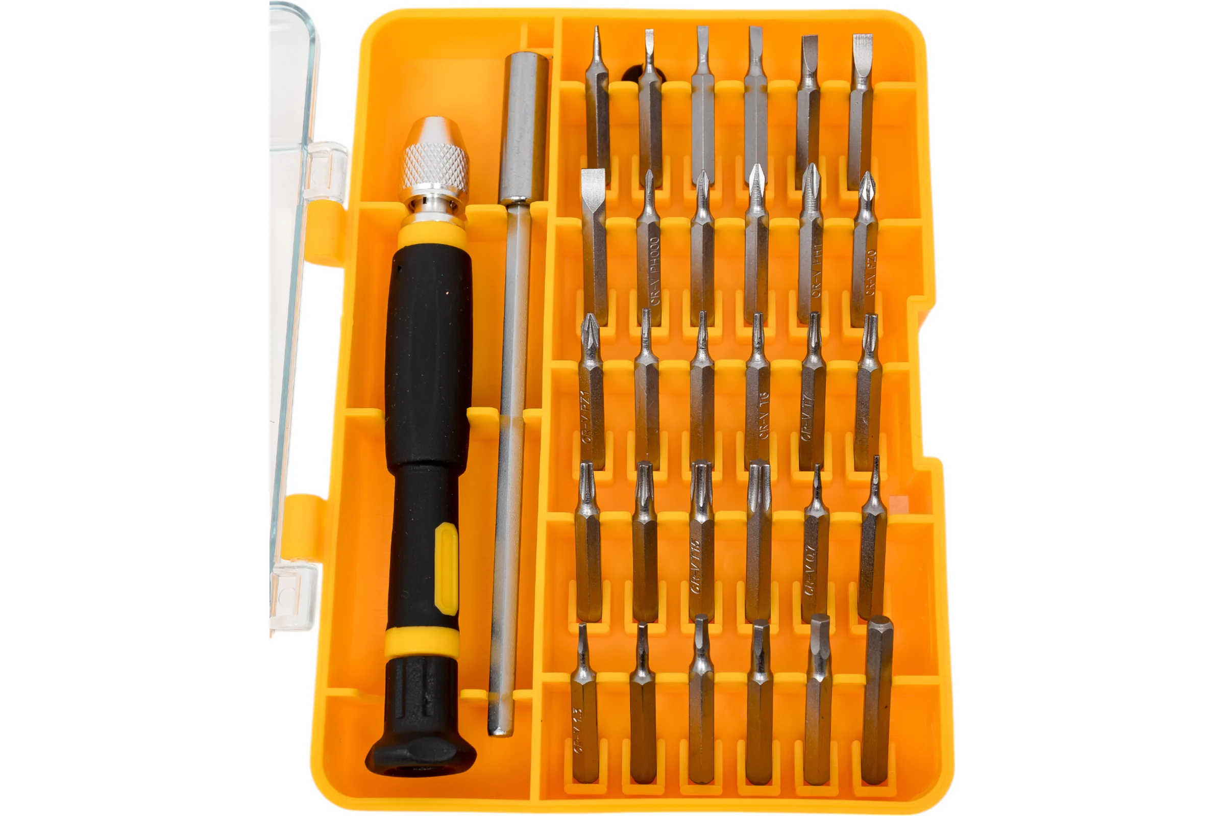 Набор прецизионных вставок (бит) TOLSEN 1/4", PH, PZ, Hex, Torx, Slotted, 32 предмета 20047