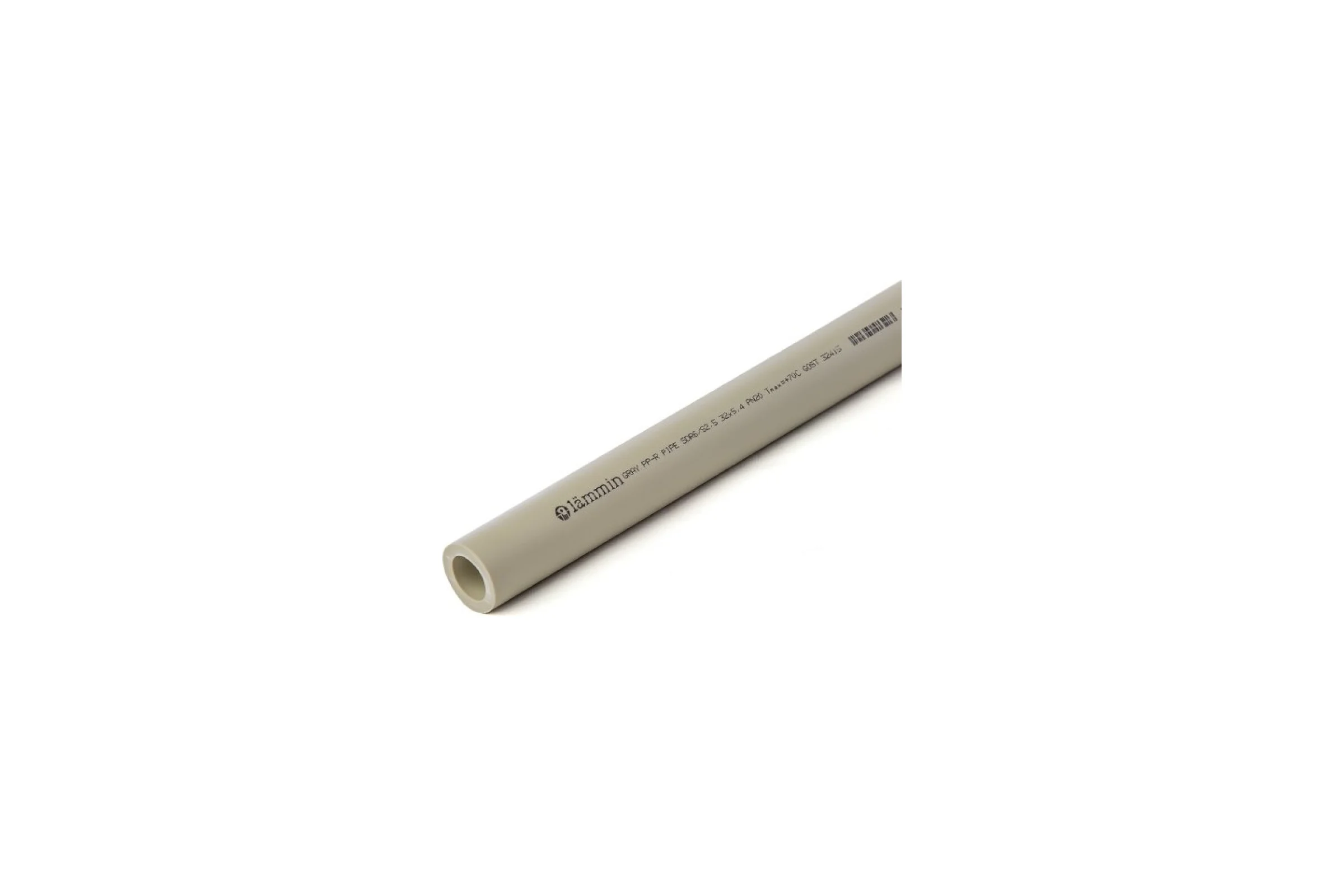 Труба LAMMIN ppr pn20 32x5,4 2м серый Lm310130540322G