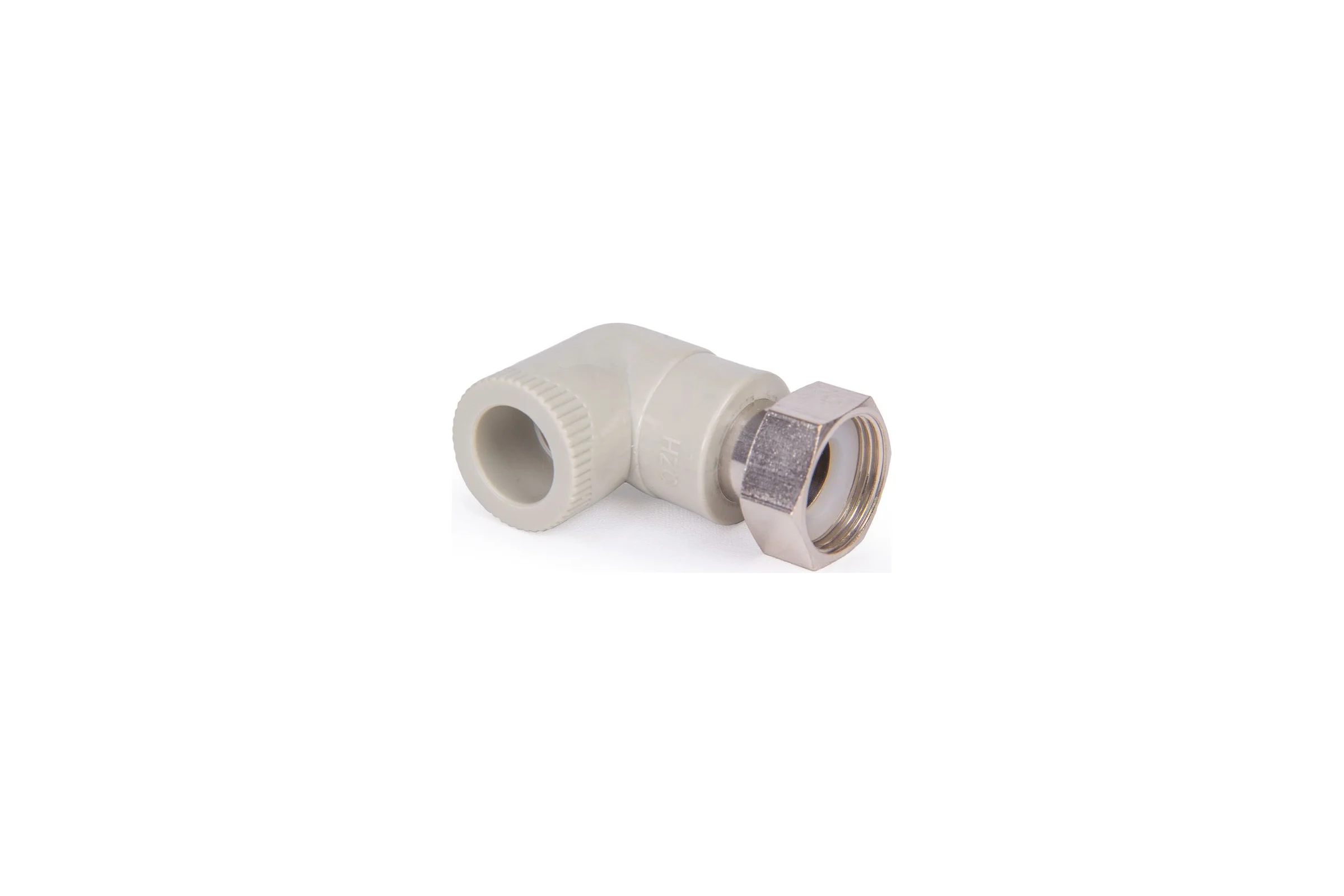 Угольник LAMMIN ppr с накидной гайкой 20x3/4" 80/10 серый Lm31053020020G