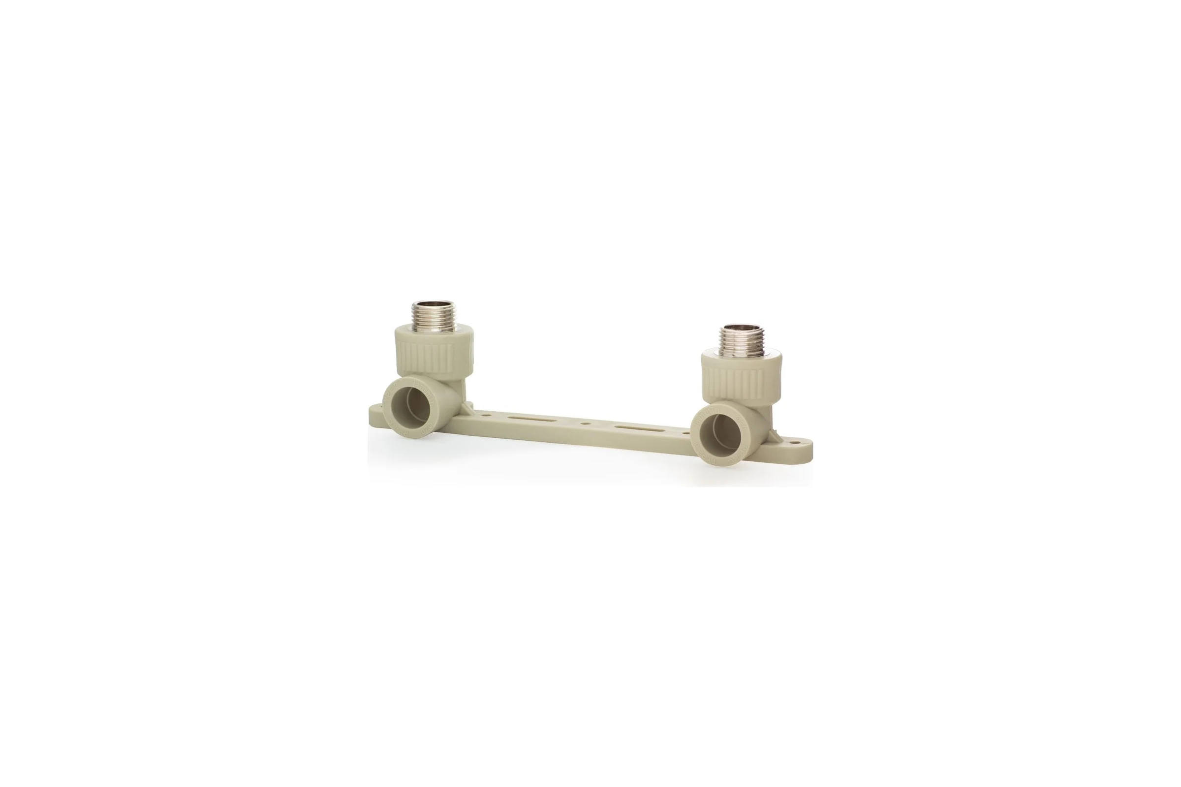 Угольник LAMMIN ppr с креплением двойной нр 20x1/2" 20/4 серый Lm31056020015G