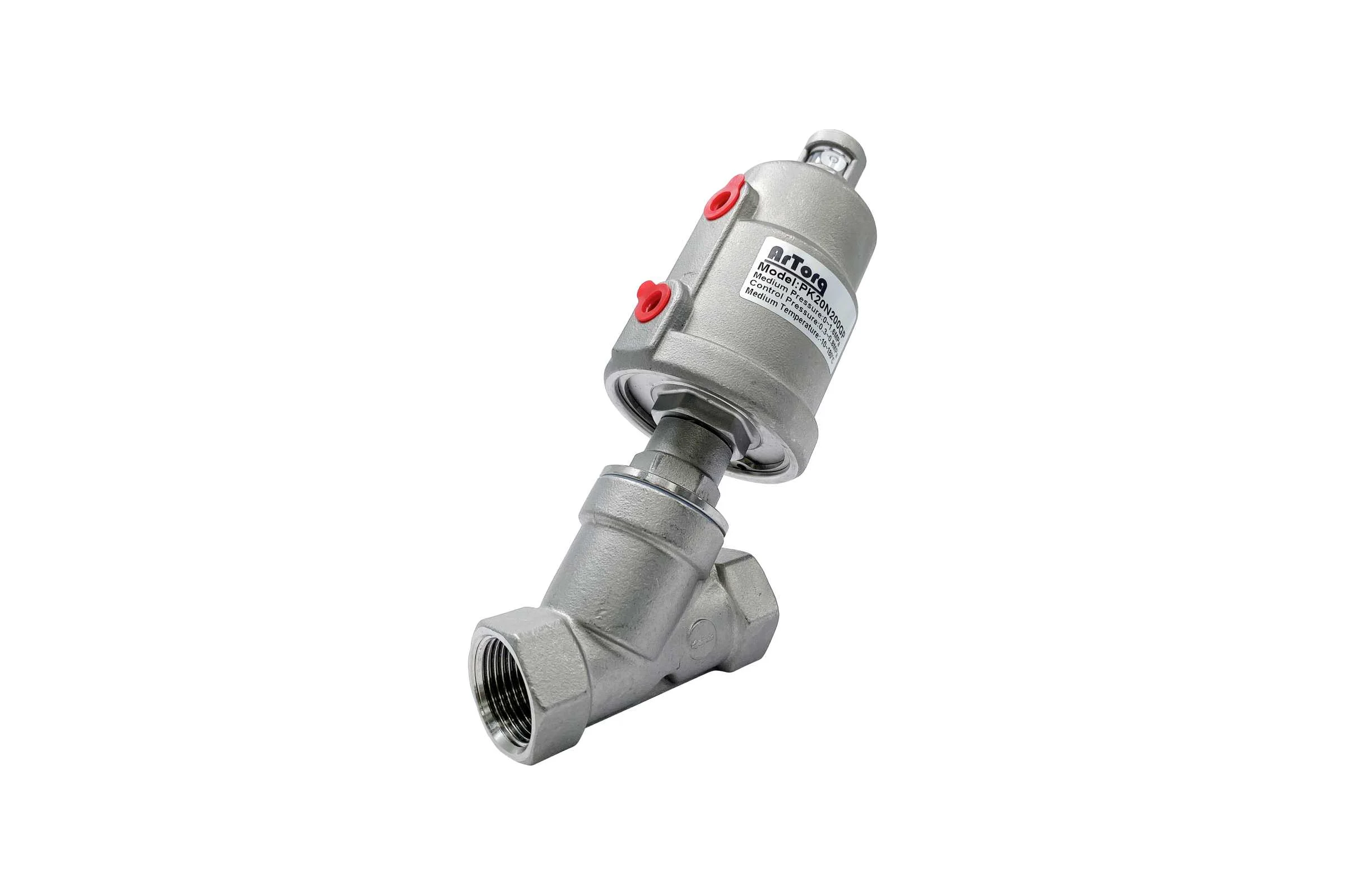 Пневматический клапан отсечной ArTorq G3/4”, резьбовой, корпус нержавеющая сталь, PK20N200GP