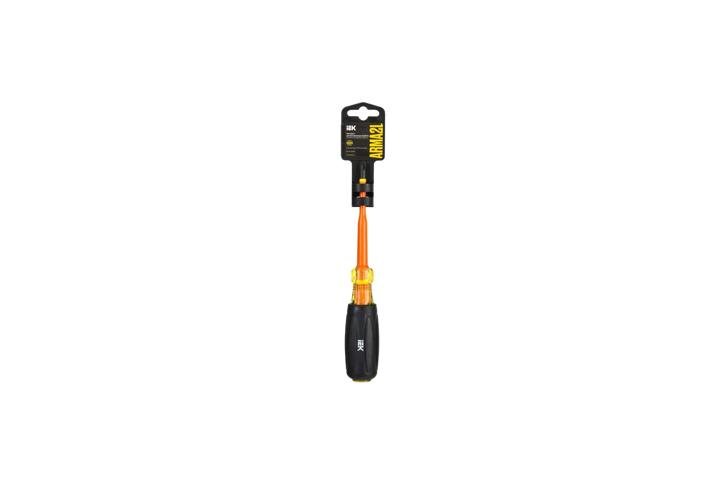 Отвертка IEK Arma2l 5 диэлектрическая slim pz/sl2x100 т3 A2L5-SC31-T3-ZS-20-100