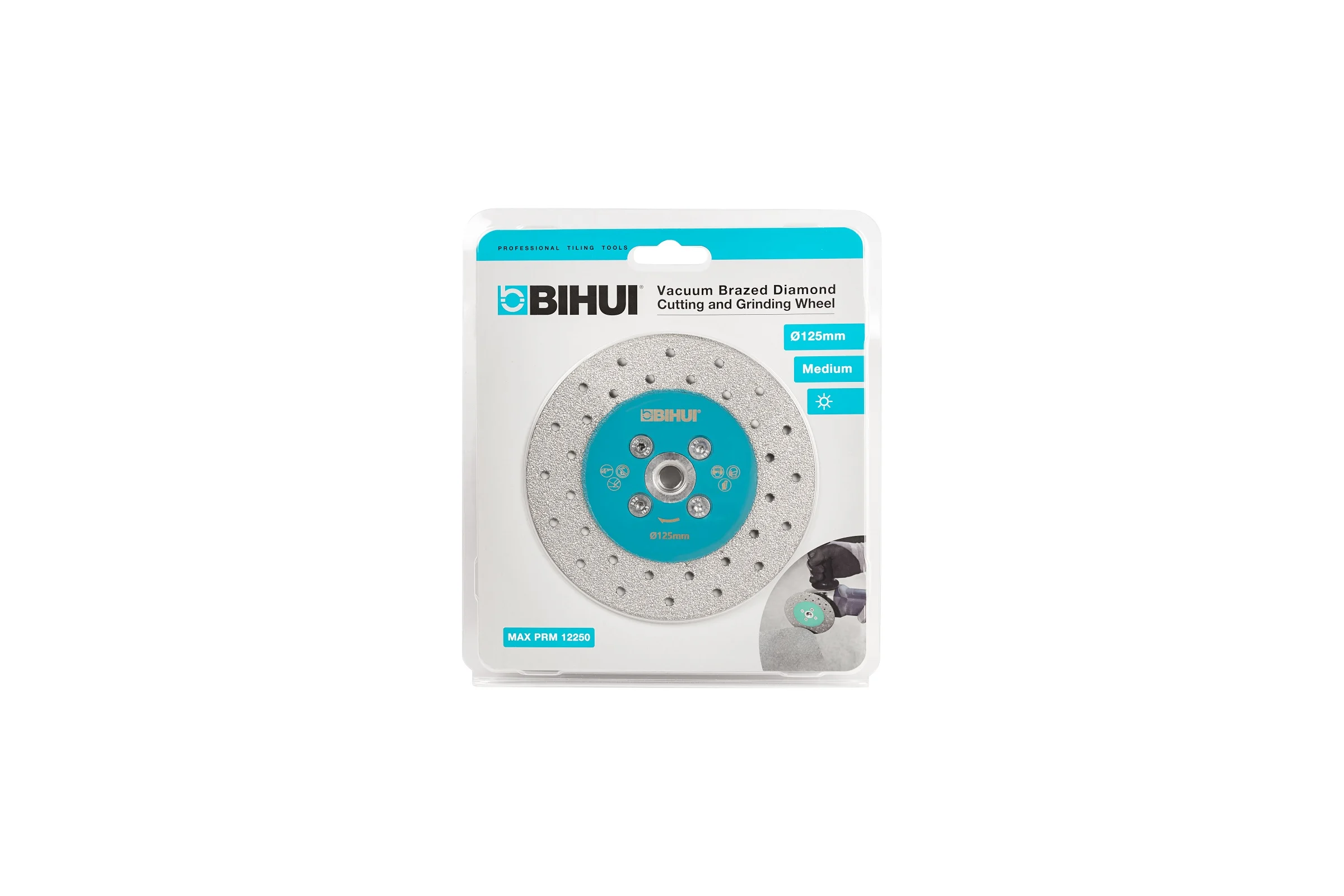 Диск алмазный для резки и шлифовки керамогранита vacuum, 125 мм, М14 BIHUI DCWMM5