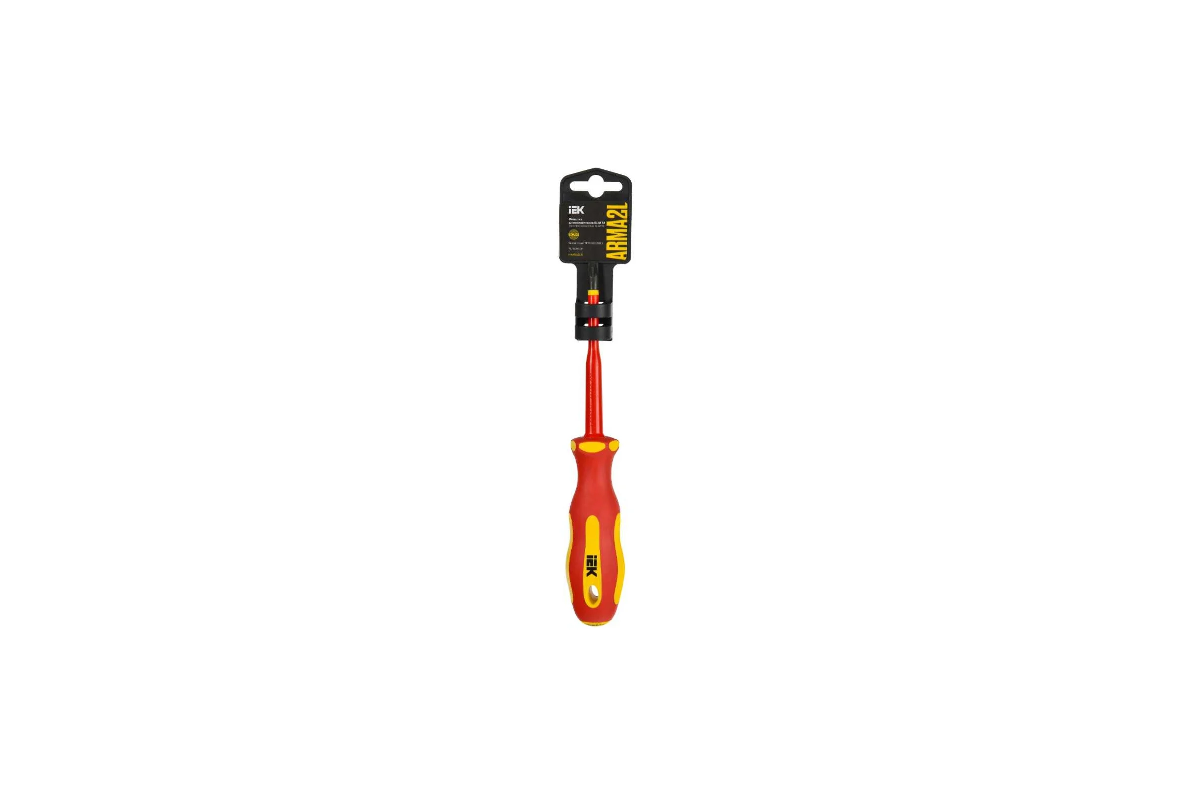Отвертка IEK Arma2l 5 диэлектрическая slim pz/sl2x100 т2 A2L5-SC31-T2-ZS-20-100
