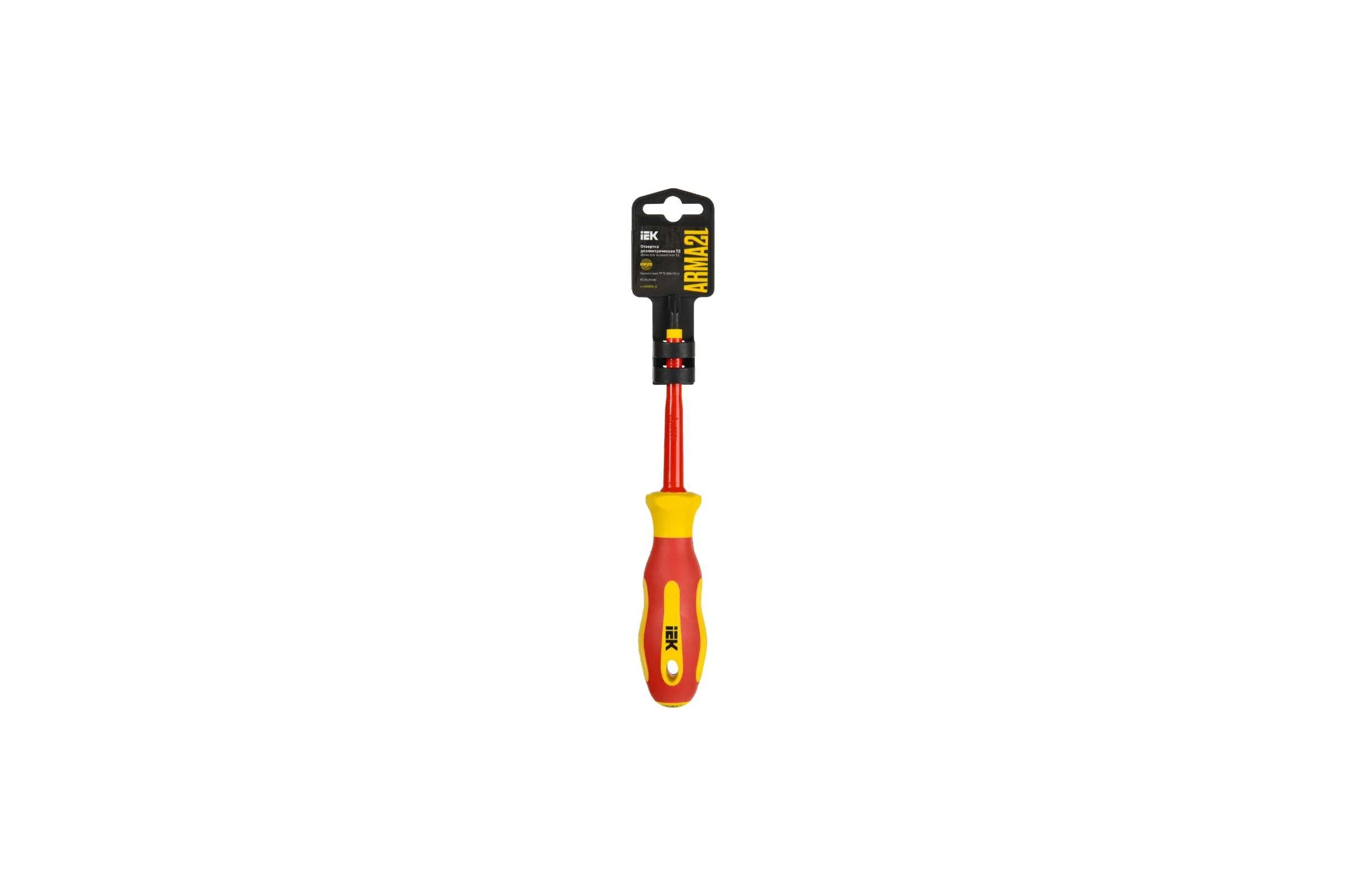 Отвертка IEK Arma2l 5 диэлектрическая pz/sl2x100 т2 A2L5-SC30-T2-ZS-20-100