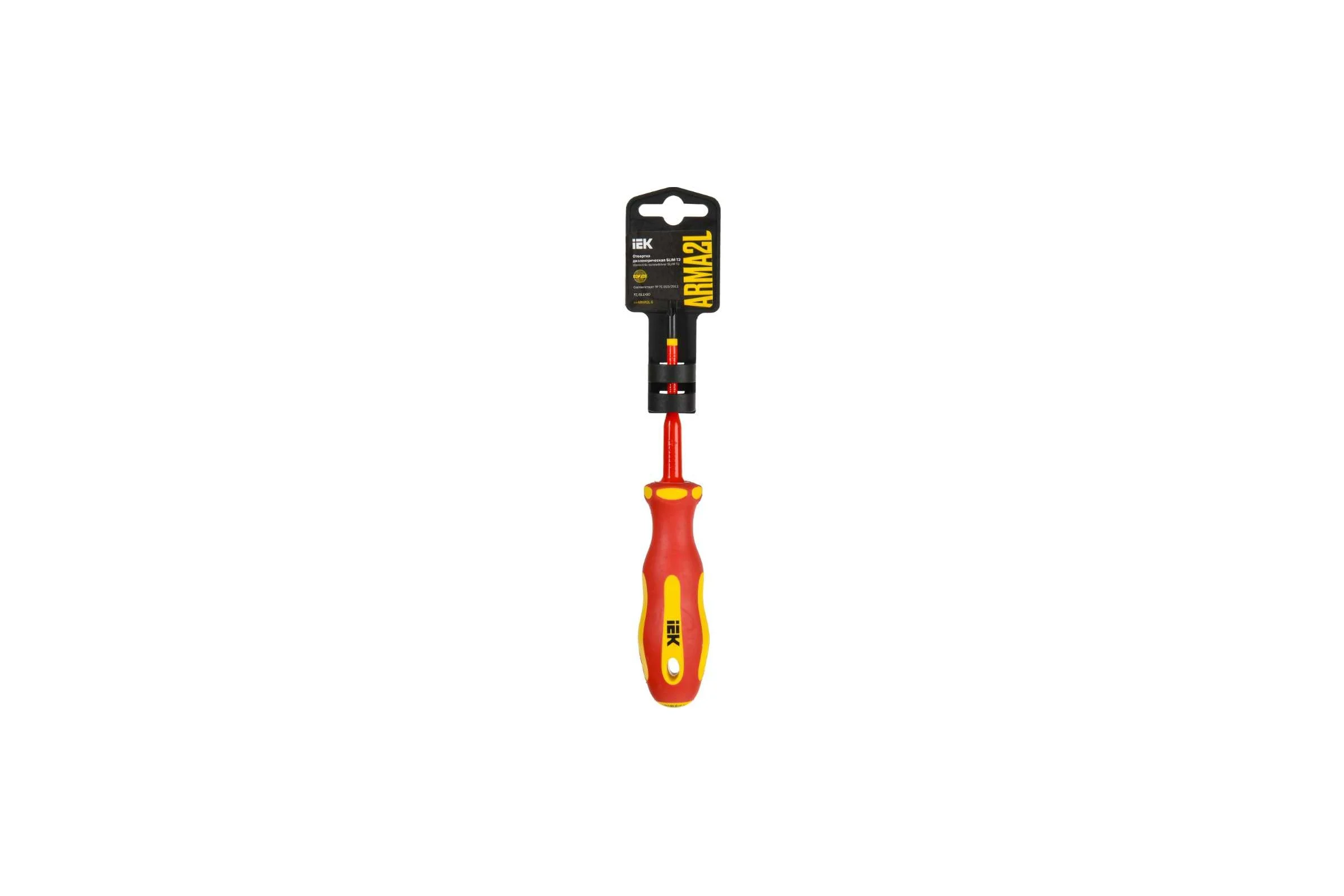 Отвертка IEK Arma2l 5 диэлектрическая slim pz/sl1x80 т2 A2L5-SC31-T2-ZS-10-080