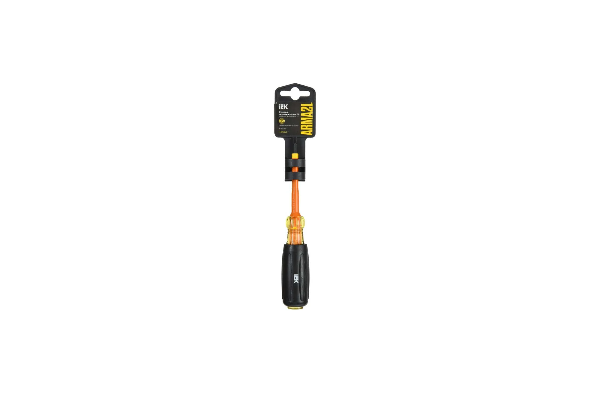 Отвертка IEK Arma2l 5 диэлектрическая pz/sl1x80 т3 A2L5-SC30-T3-ZS-10-080