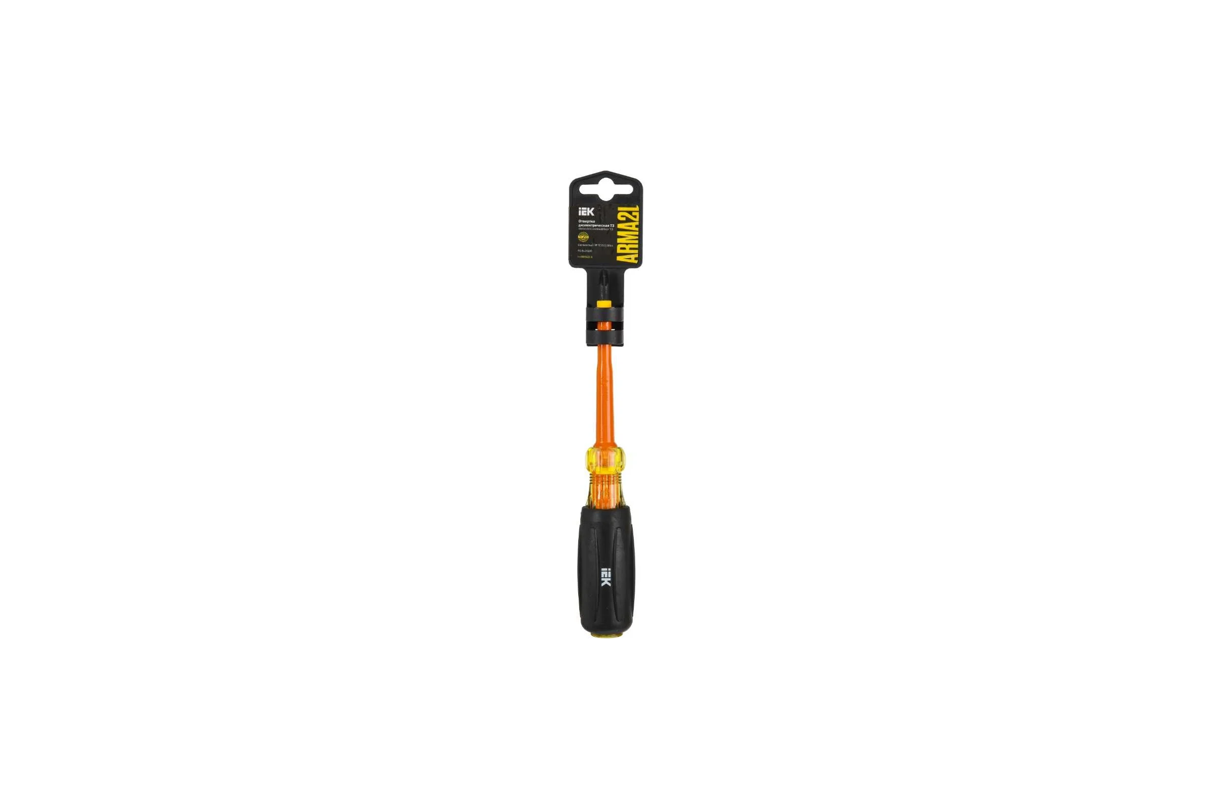 Отвертка IEK Arma2l 5 диэлектрическая pz/sl2x100 т3 A2L5-SC30-T3-ZS-20-100