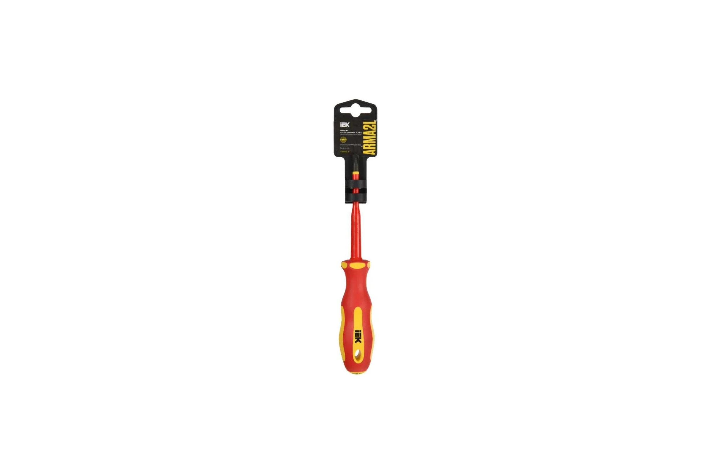 Отвертка IEK Arma2l 5 диэлектрическая slim ph/sl2x100 т2 A2L5-SC31-T2-HS-20-100