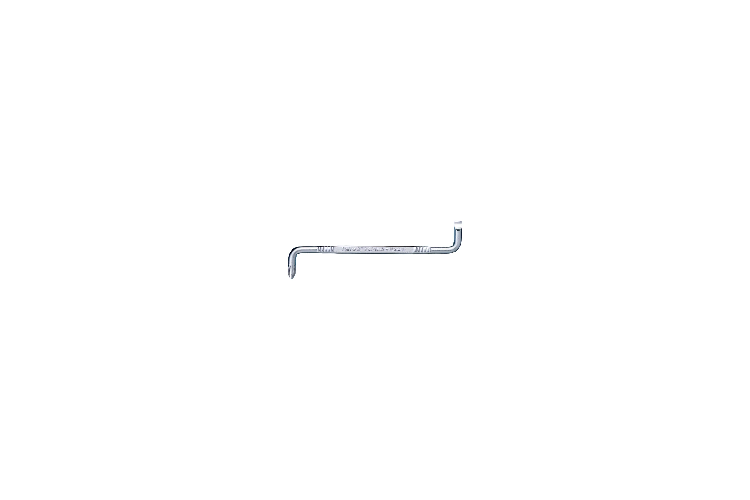 Отвертка Felo SL6,0-PH2 135 мм, двусторонняя, изогнутая, Z-образная 34326000