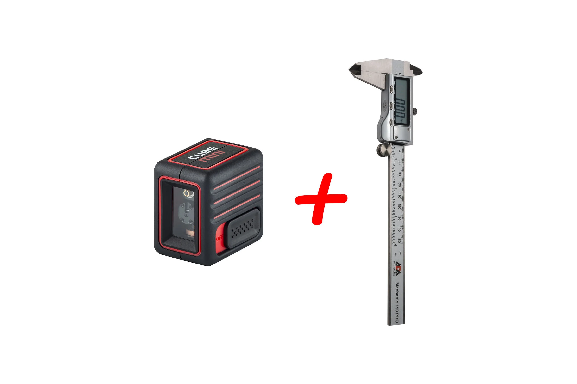 Лазерный уровень ADA CUBE MINI Professional Edition + Штангенциркуль цифровой Mechanic 150 PRO НОВОГОДНИЙ КОМПЛЕКТ А00731