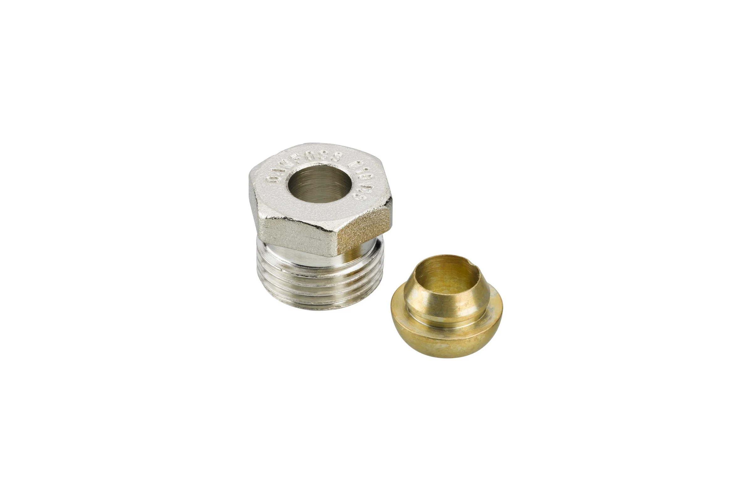 Соединитель для медных труб Danfoss латунь Дн15х1/2" обж/р 013G4115 062783