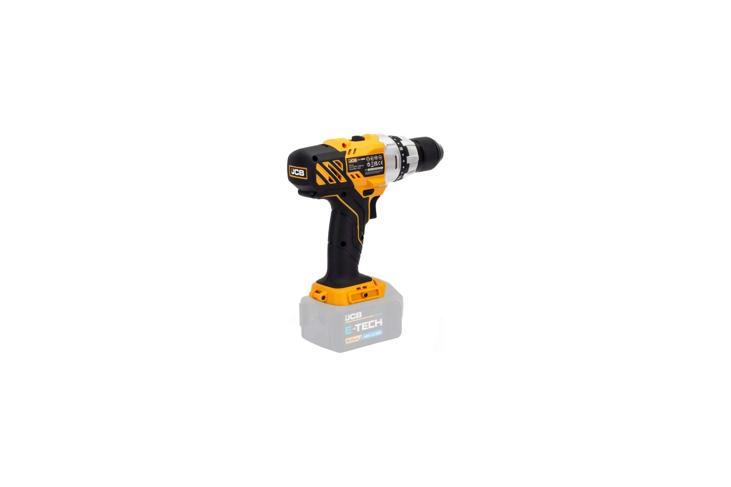 Аккумуляторная дрель-шуруповерт JCB 18 В, 45 Нм, без аккумулятора JCB-18DD-B-E(57240)