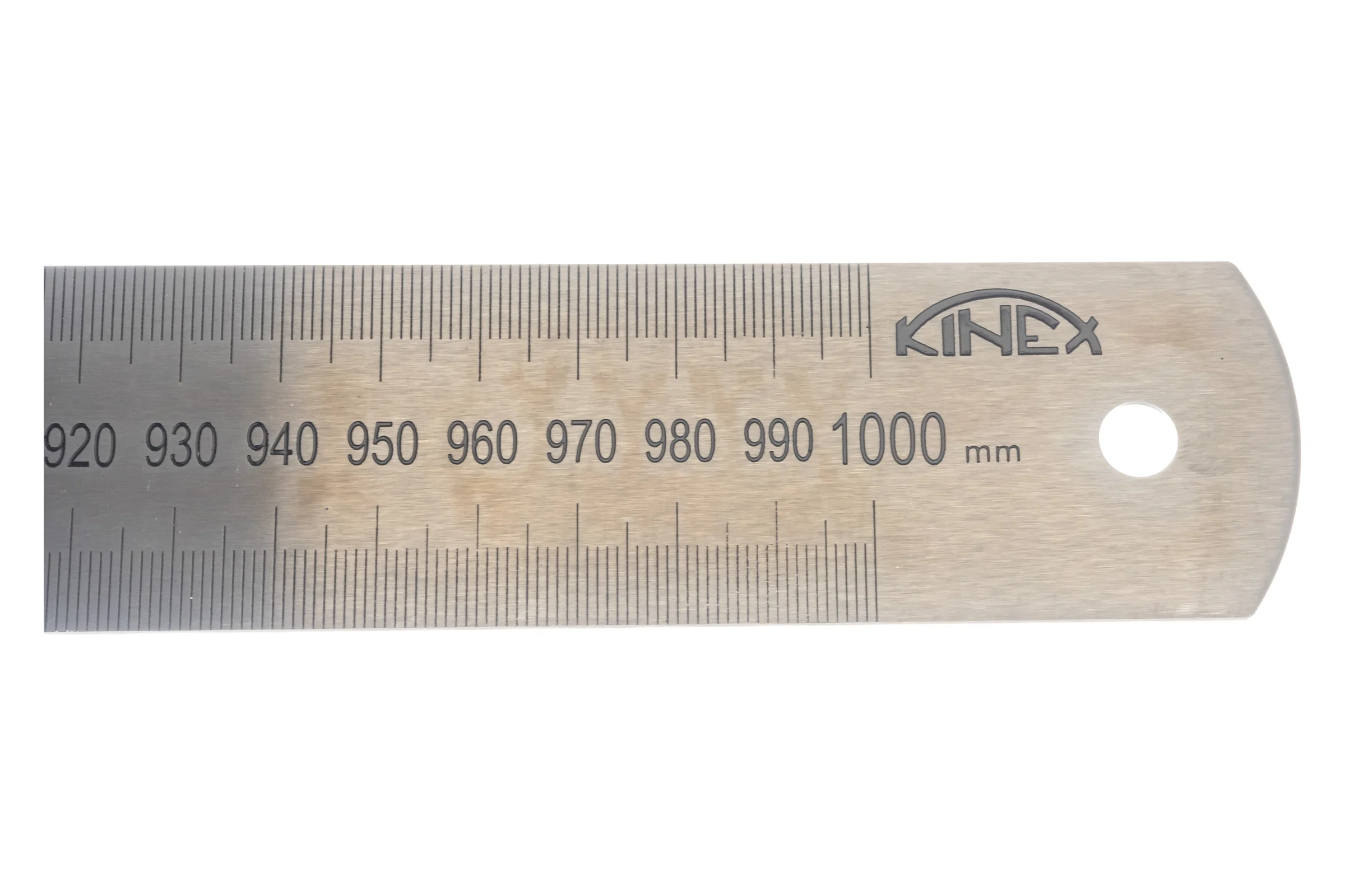 Стальная линейка Kinex (K-MET) 1000х38х1,8 мм, шкала 1 мм 1024