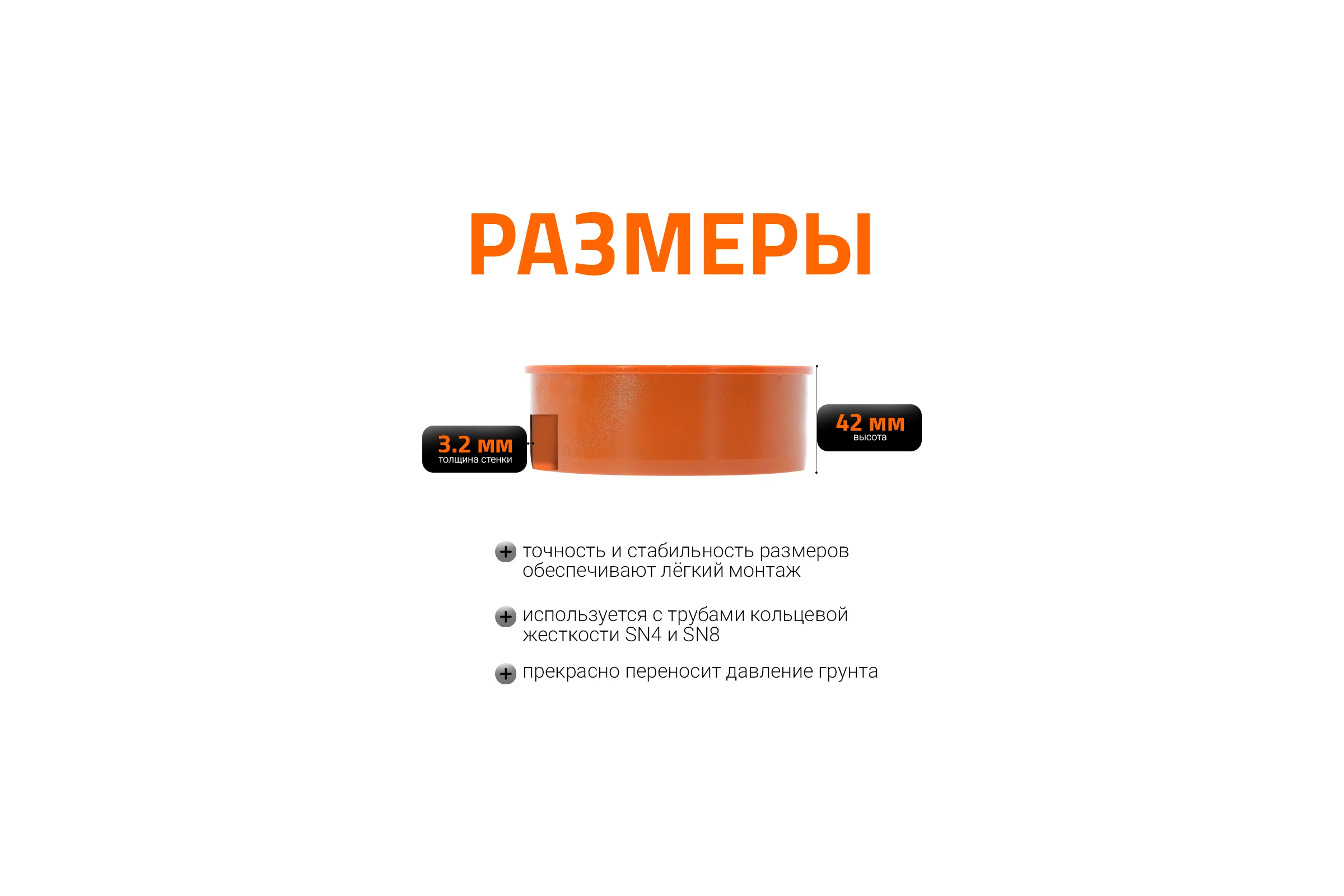 Заглушка наружной канализации Ostendorf ПВХ, 125 мм 221620