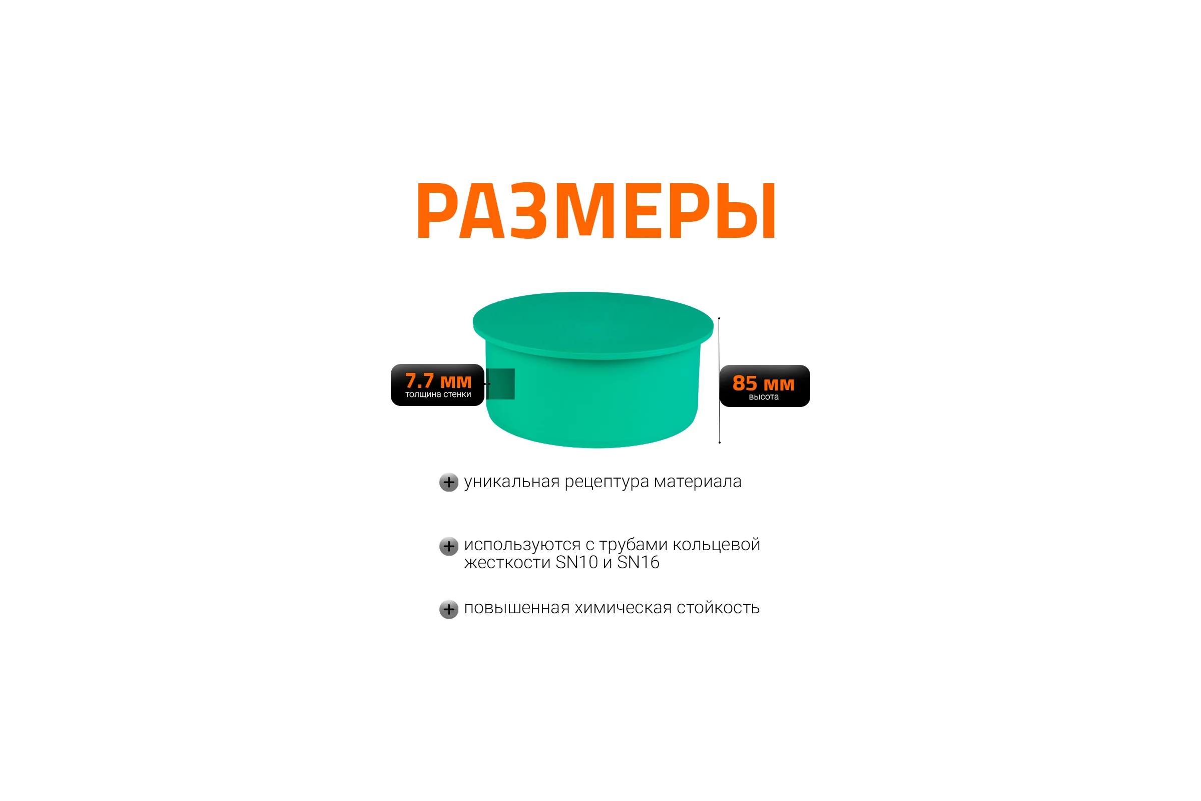 Заглушка ливневой канализации Ostendorf 200 мм 777620