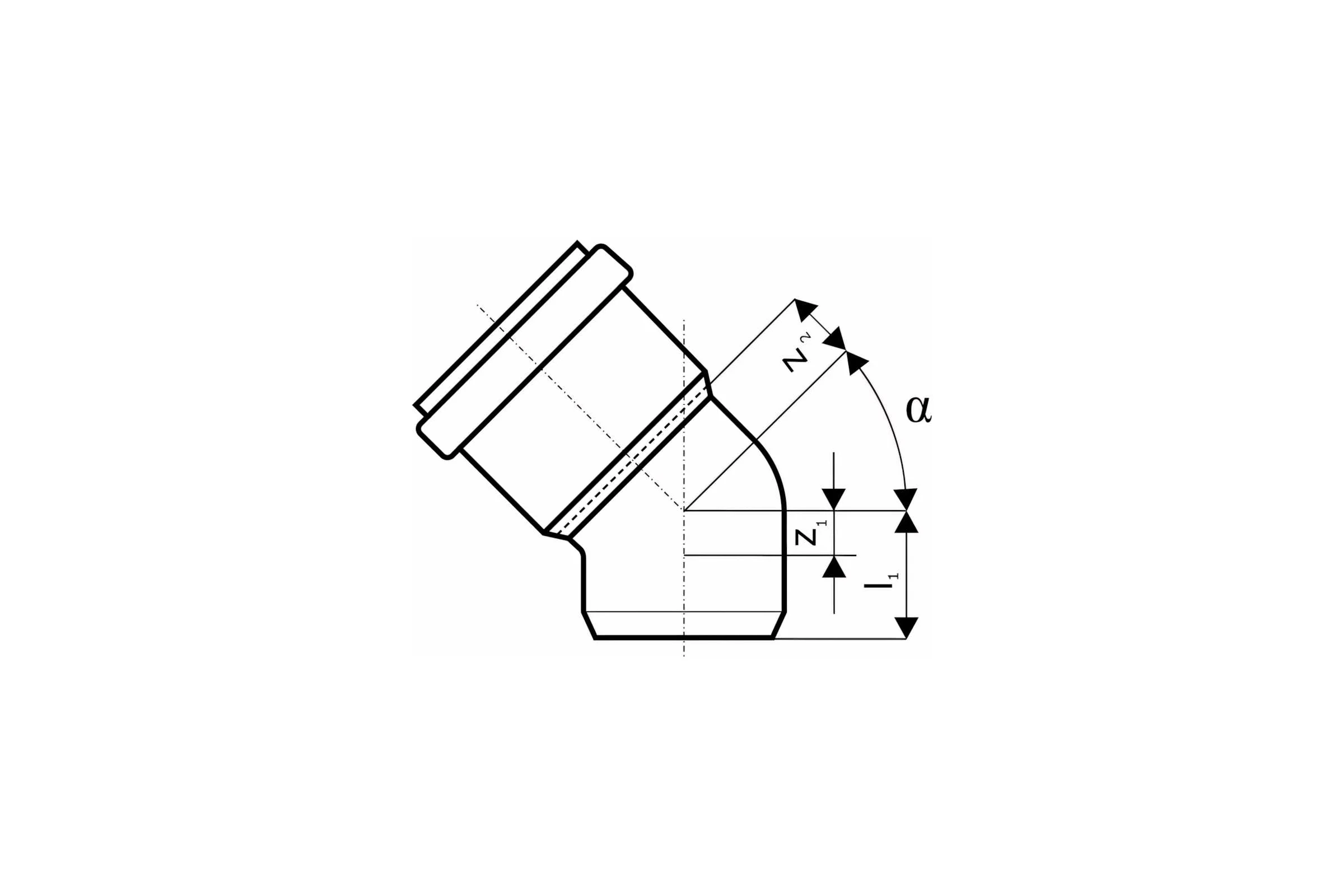 Отвод Ostendorf наружной канализации 110 мм, 15 градусов 220200