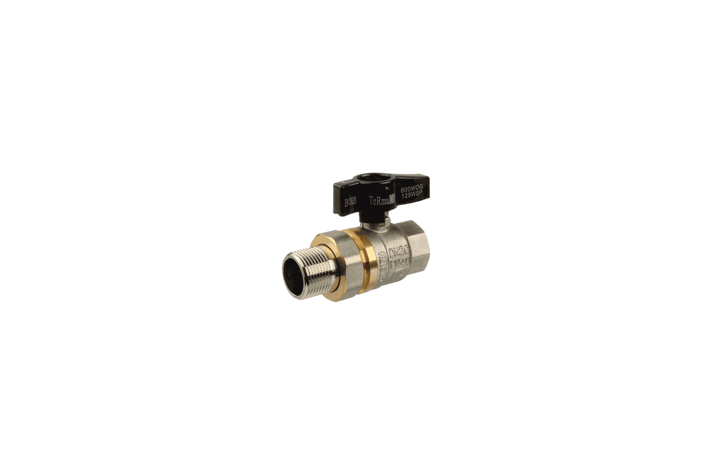 Шаровой кран Terma CB 3/4 бабочка с американка 25692