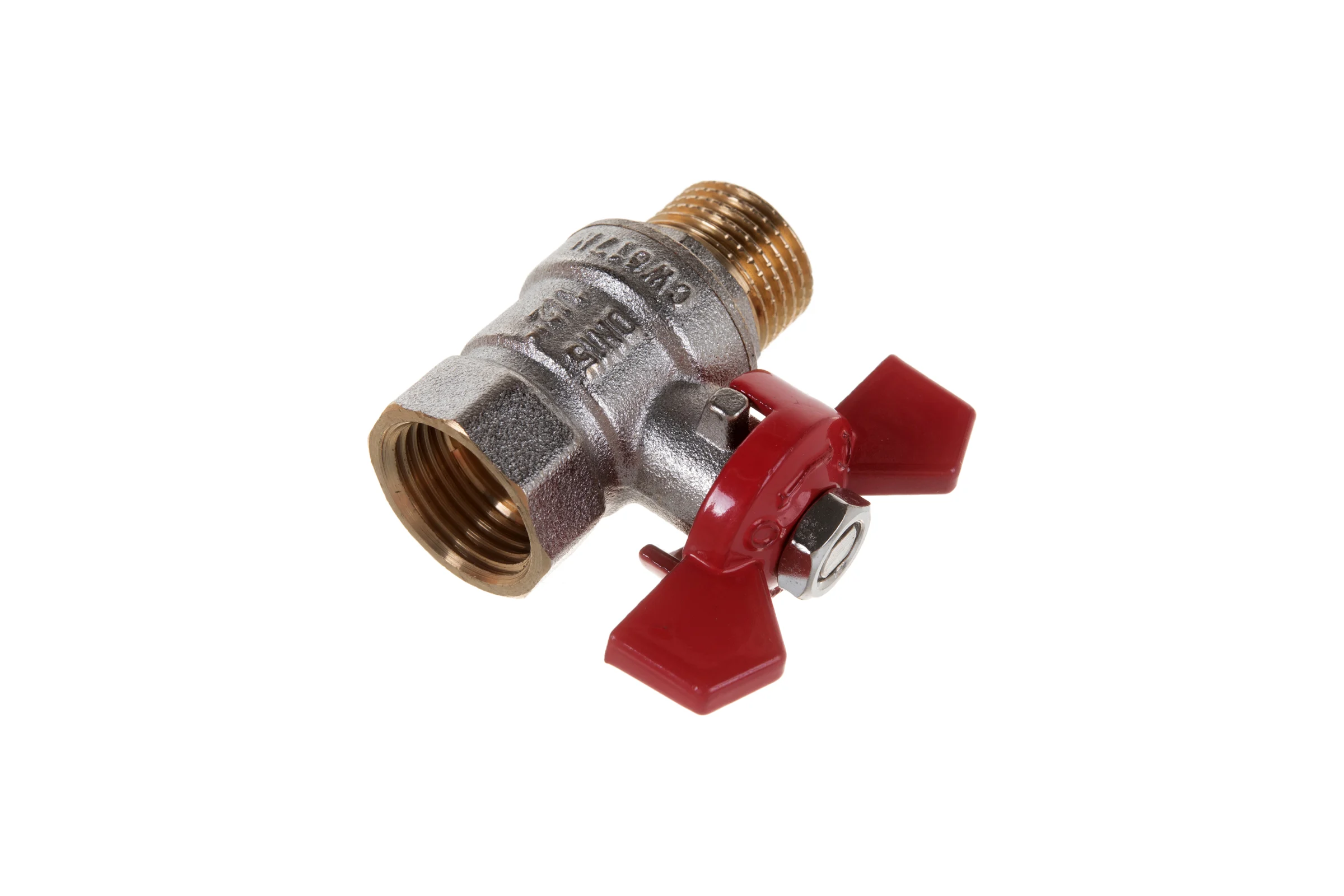 Шаровой кран Terma RED 1/2 в/н бабочка 26114