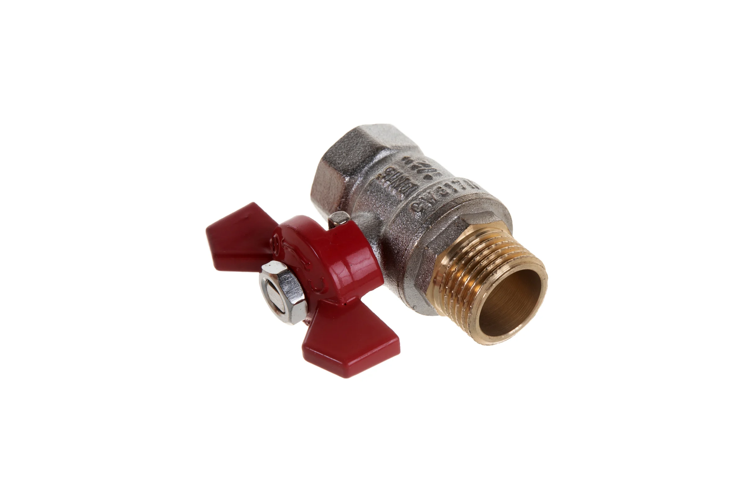 Шаровой кран Terma RED 1/2 в/н бабочка 26114