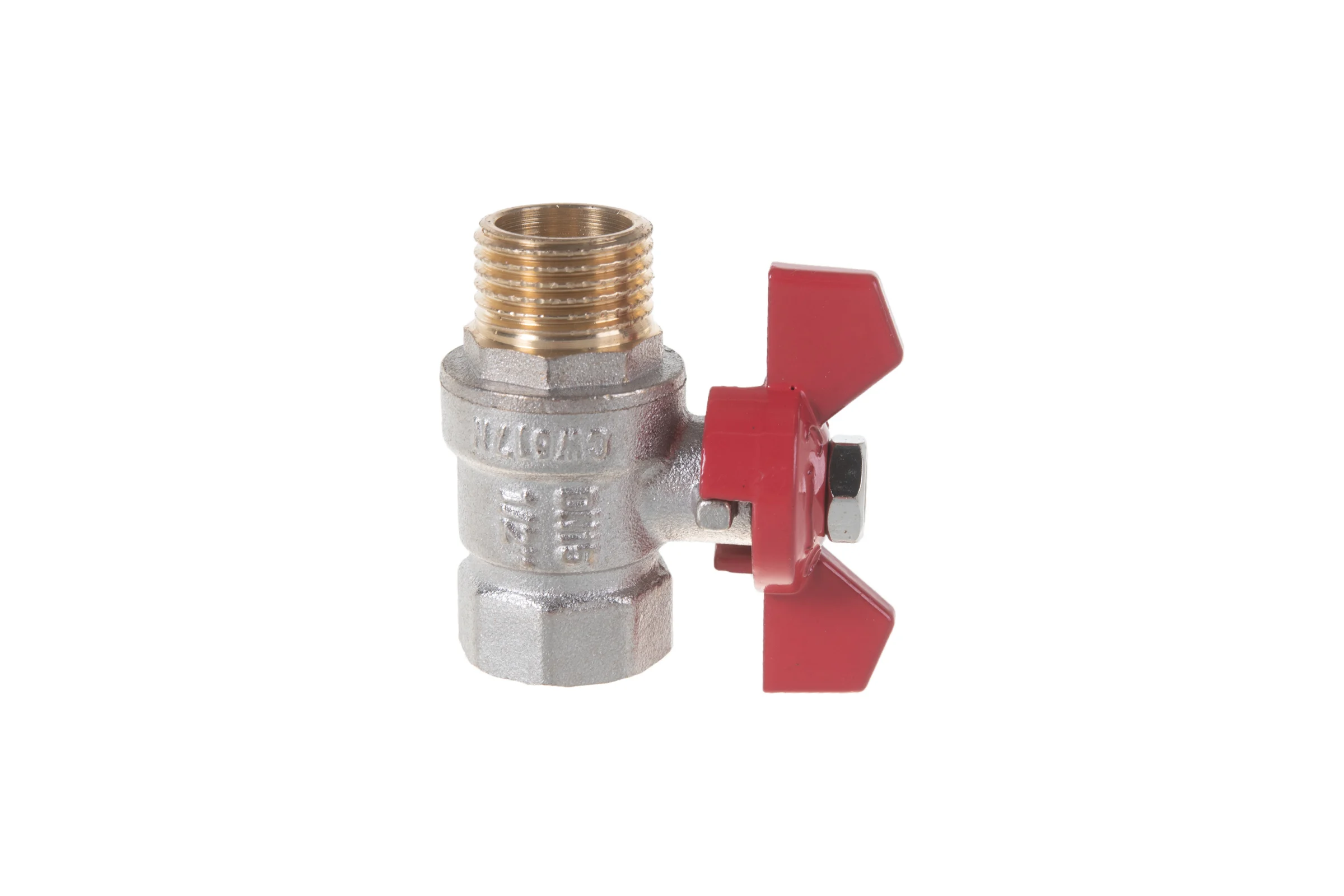 Шаровой кран Terma RED 1/2 в/н бабочка 26114