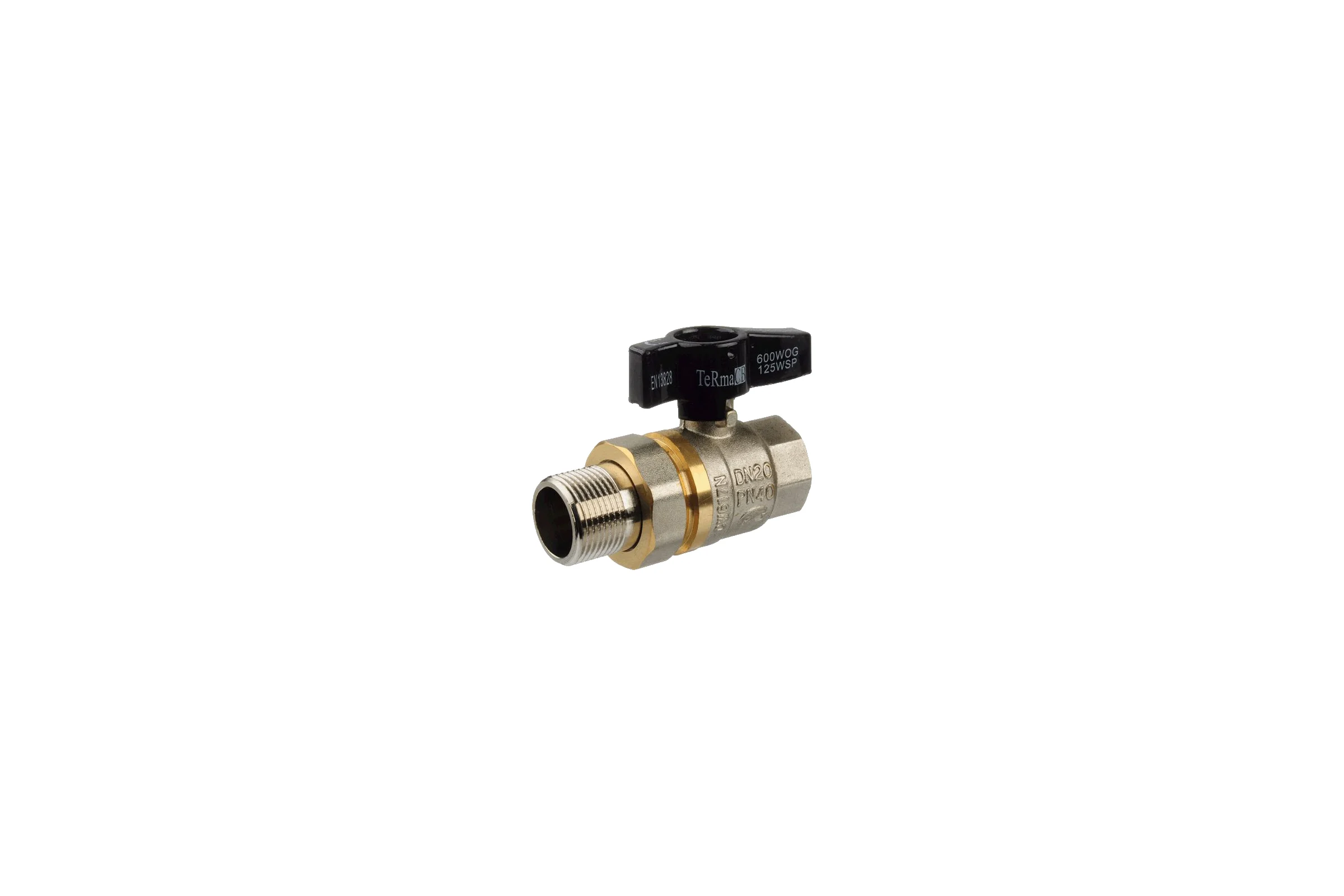 Шаровой кран Terma CB 1/2 бабочка с американка 25691