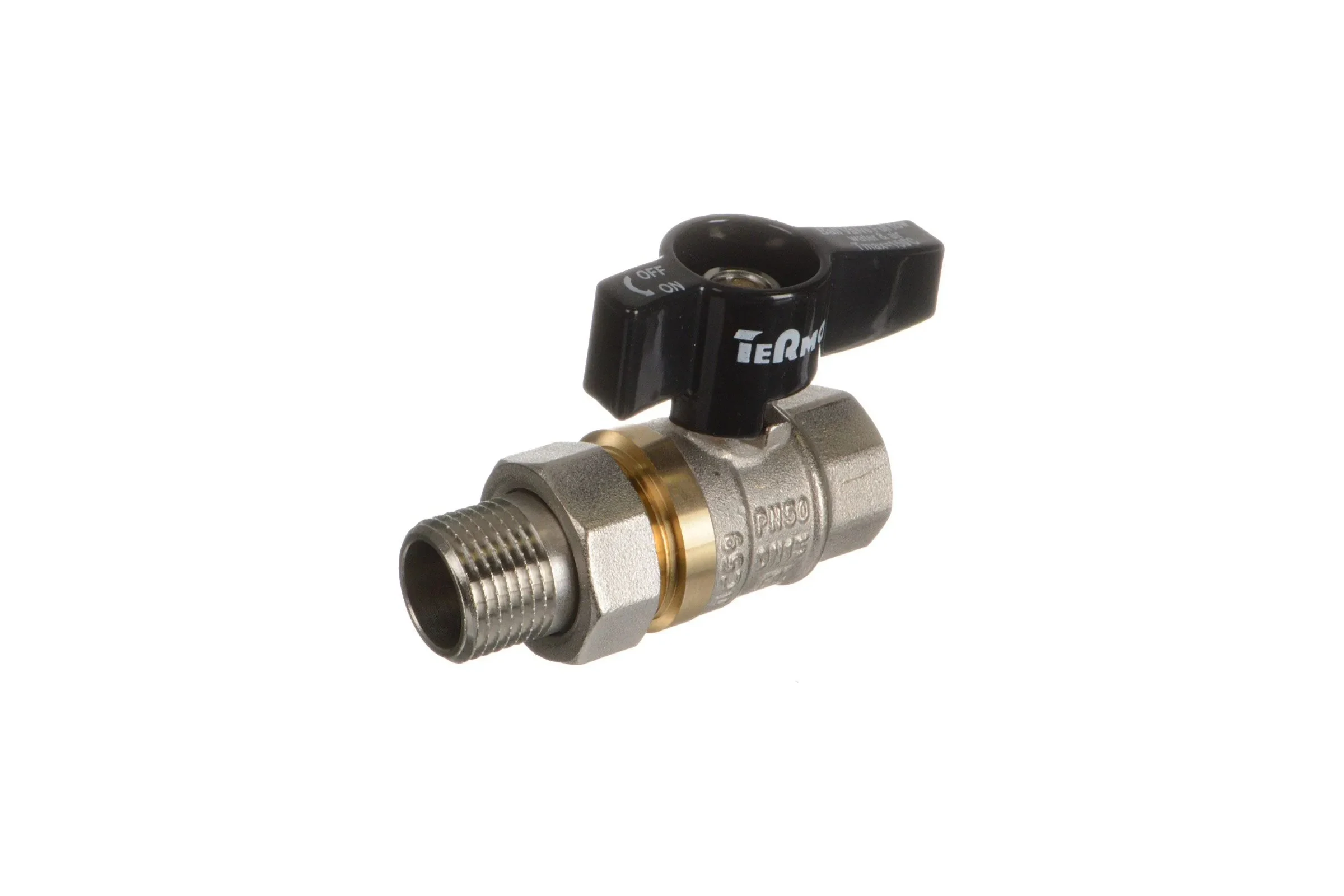 Шаровой кран Terma CB 1/2 бабочка с американка 25691