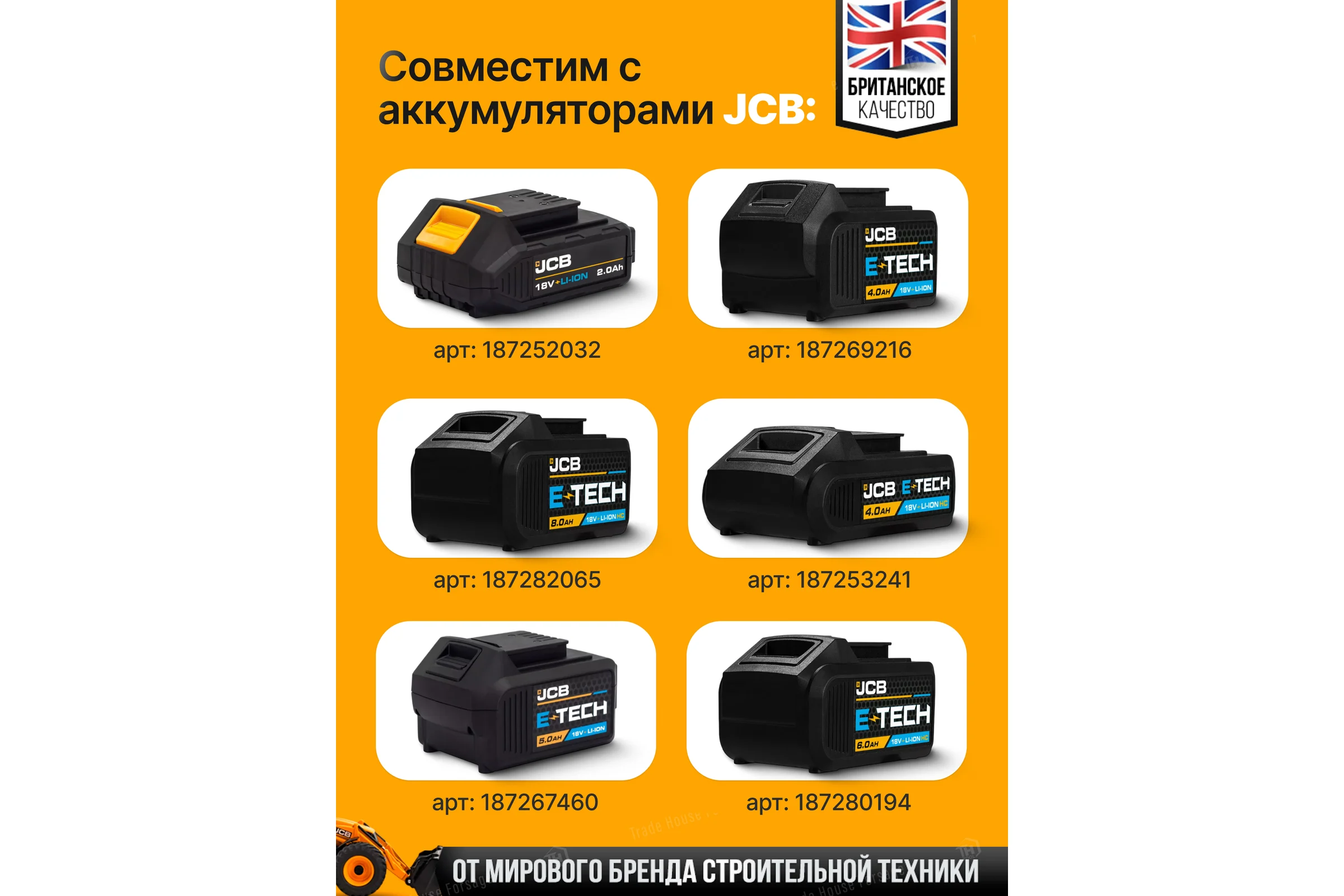 Аккумуляторная шлифовальная машина JCB 18 V, 8000 об/мин, 115 мм, без аккумулятора JCB-18AG-B-E(57255)