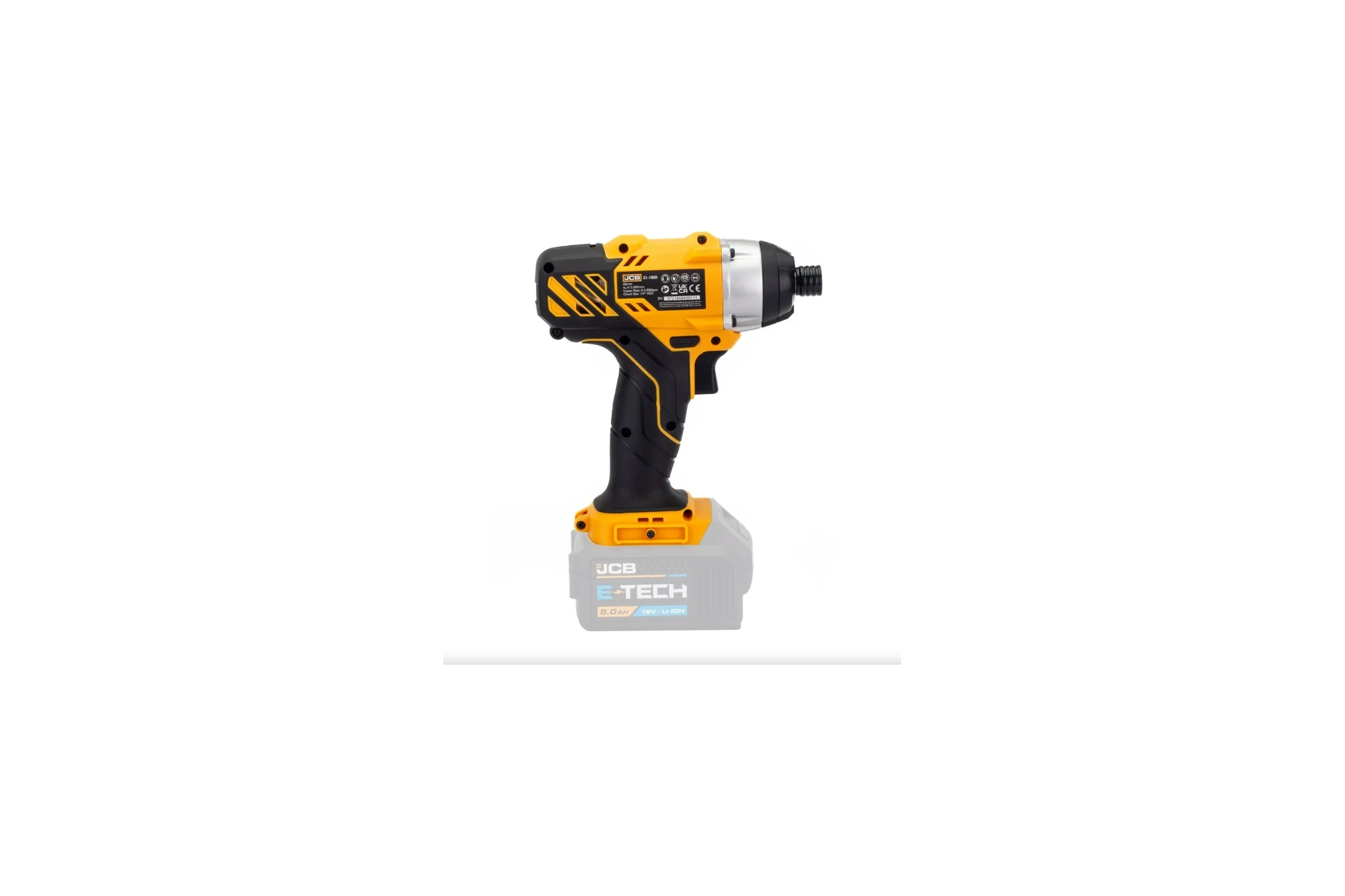 Аккумуляторный шуруповерт JCB 18V, макс 150 Нм, без аккумулятора JCB-18ID-B-E(57256)