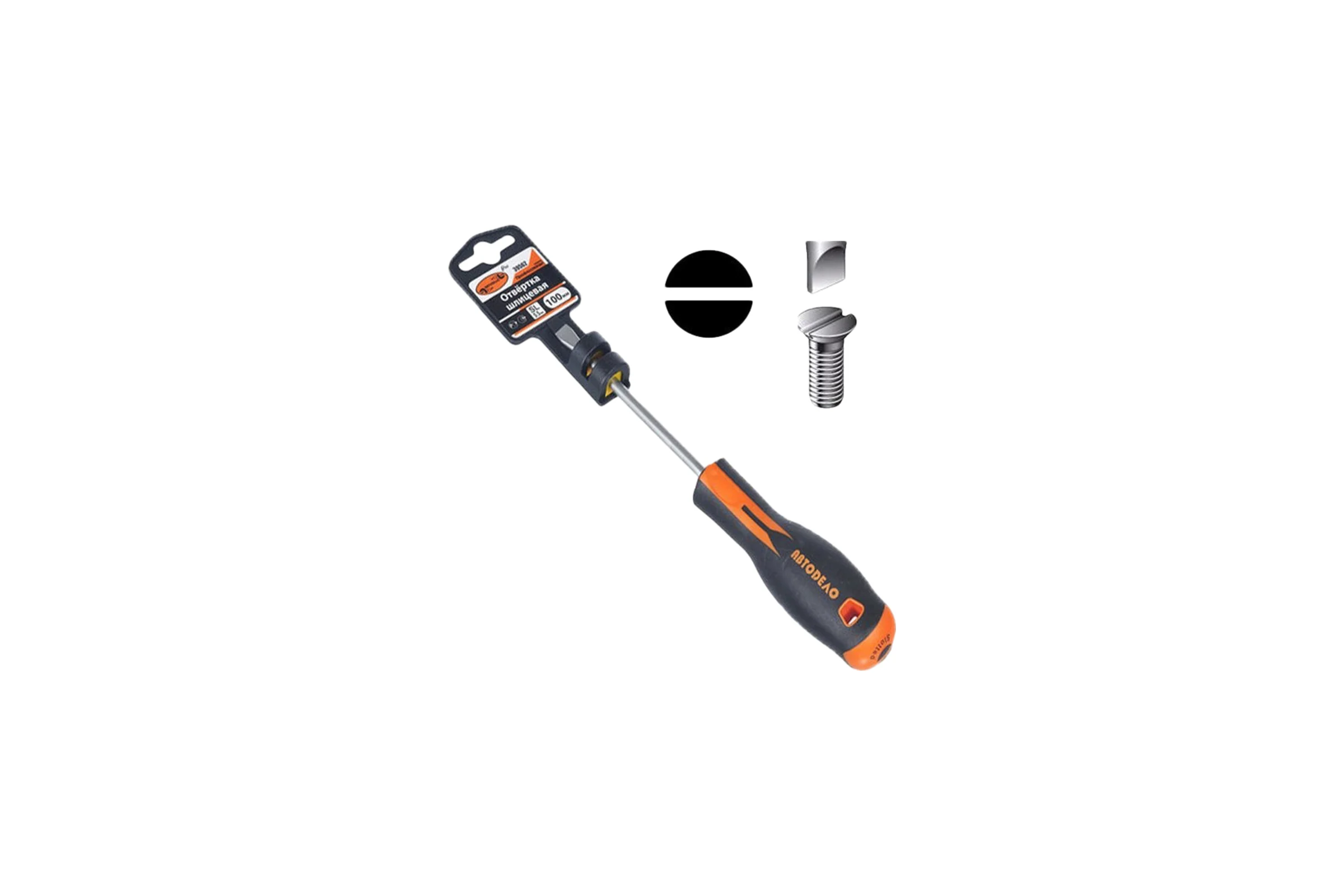 Шлицевая отвертка АвтоDело Professional 6.5х125 мм 39564 14852