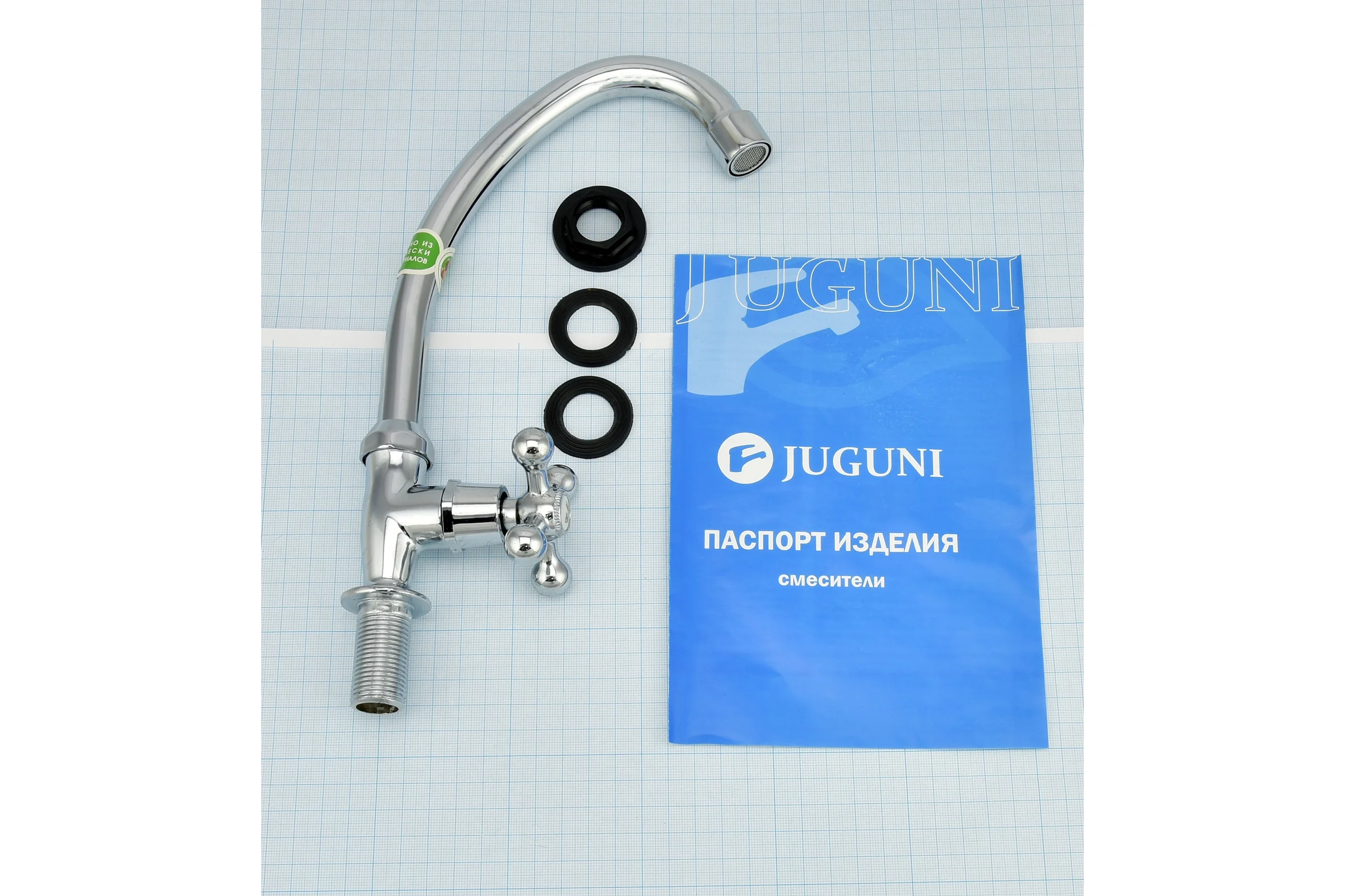 Настольный кран Juguni JGN1140, моно, кран-букса керамический, хром/мах. 0402.661