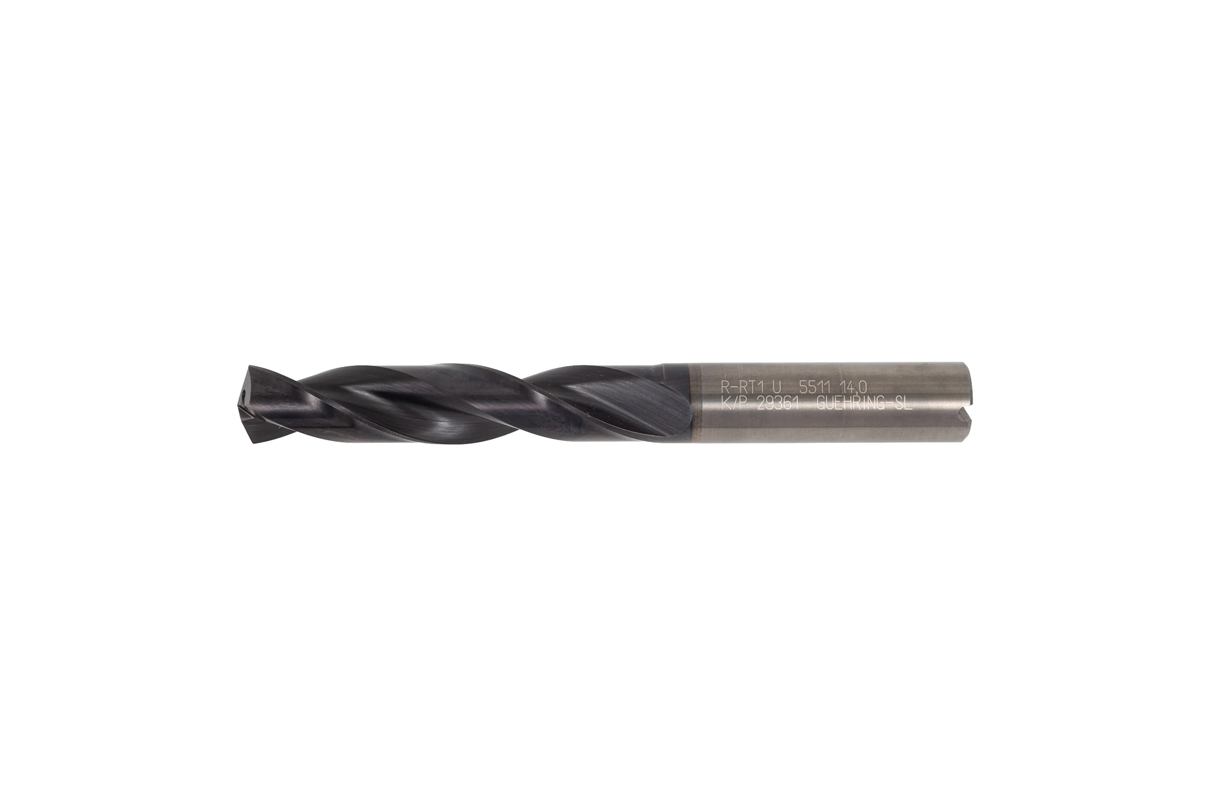 Сверло с каналами СОЖ тип RT100U (14 мм, DIN6537L, твердый сплав, nanoFIRE) Guhring 5511 14,000