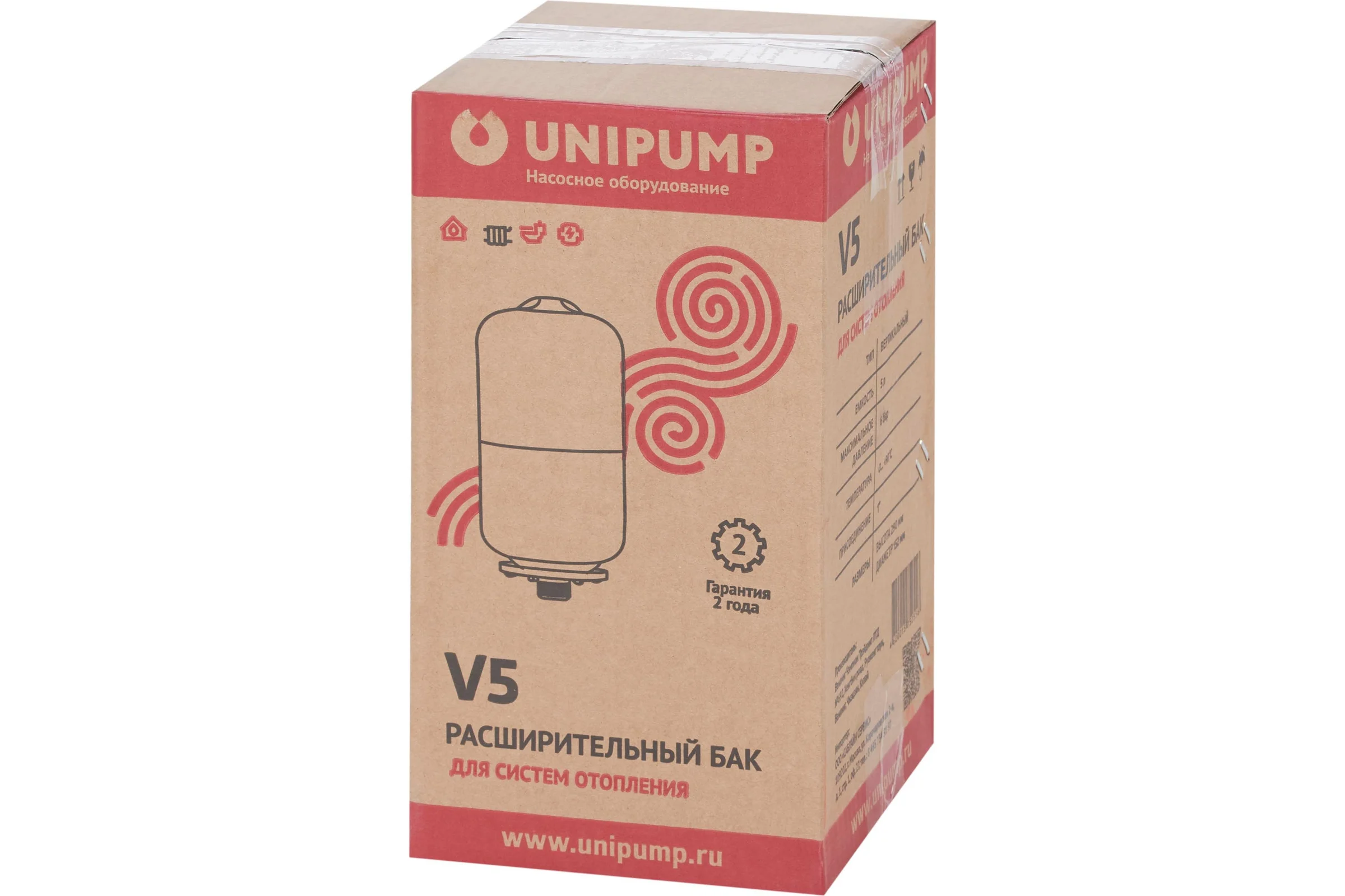 Расширительный бак вертикальный (5 л) Unipump 60588