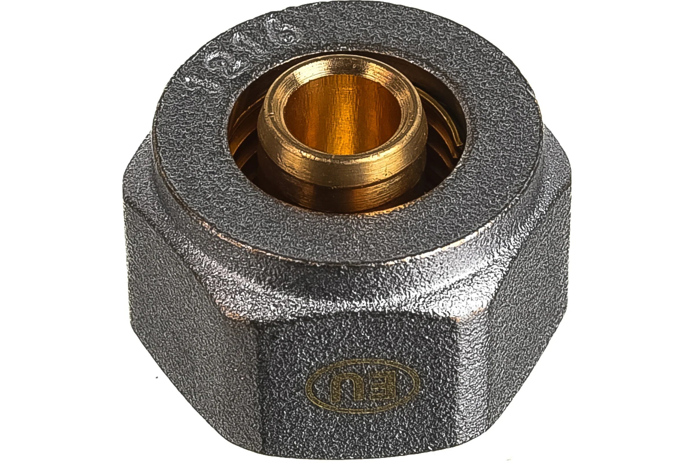 Соединитель обжимной коллекторный KROMWELL EUROS EВРОКОНУС для PEX трубы O16x2 - 3/4" EU.ST3288030 16x2x34_k
