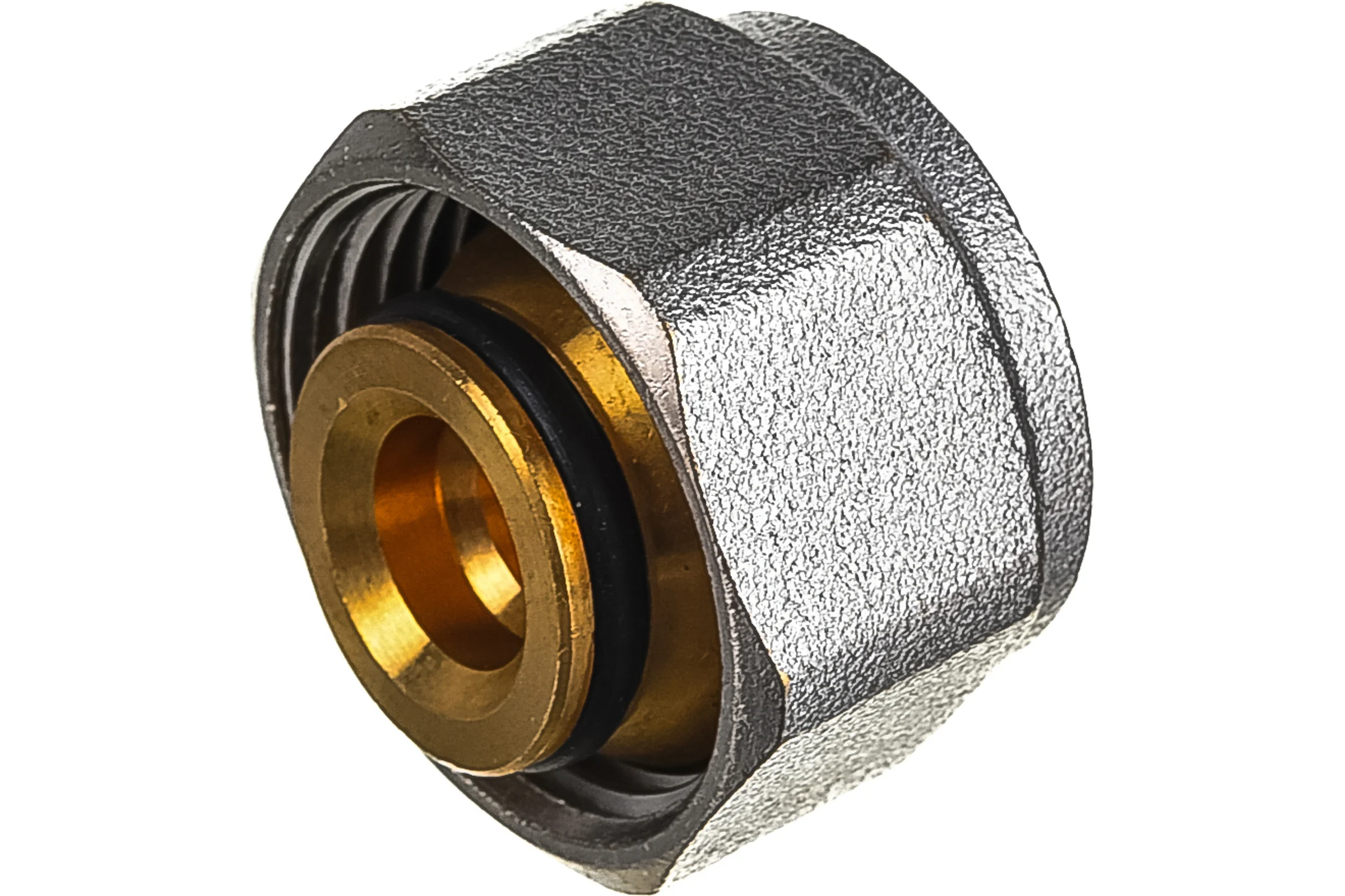 Соединитель обжимной коллекторный KROMWELL EUROS EВРОКОНУС для PEX трубы O16x2 - 3/4" EU.ST3288030 16x2x34_k