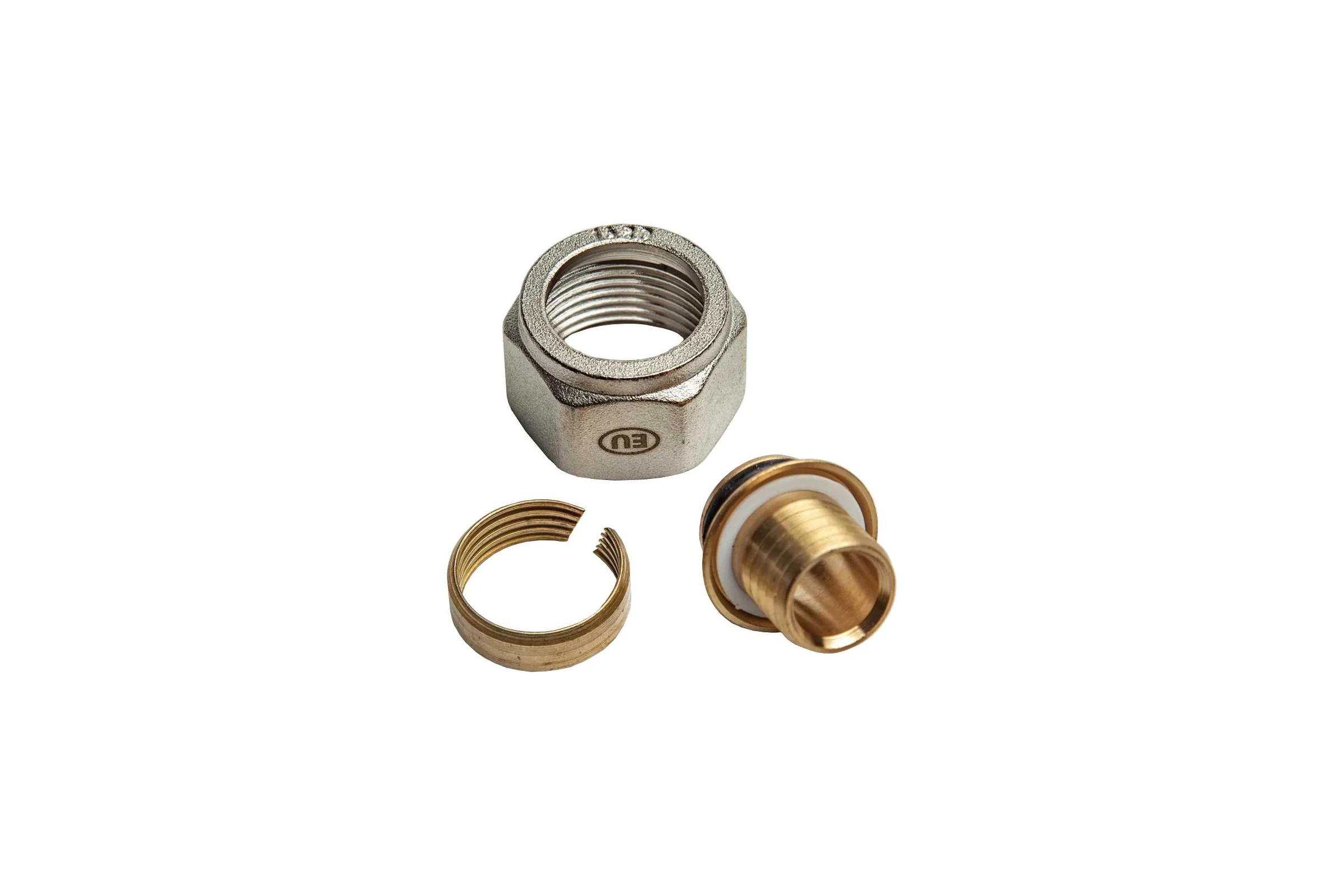 Соединитель обжимной коллекторный KROMWELL EUROS EВРОКОНУС для PEX трубы O20x2 - 3/4" EU.ST3288040 20x2x34_k
