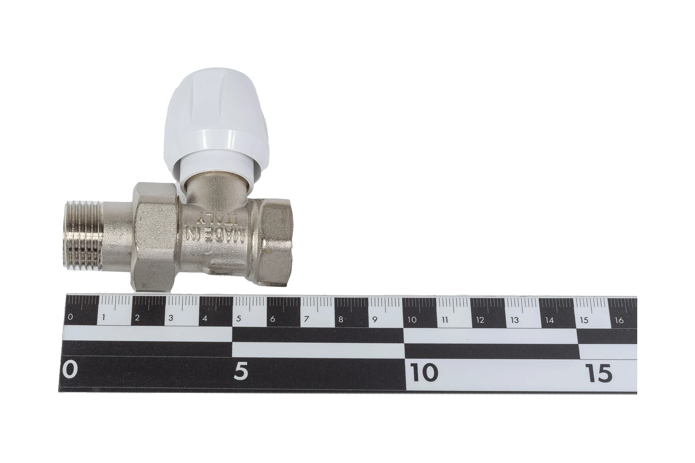 Вентиль ручной ICMA S.P.A. 813 неразборный корпус, регулировочный, прямой 1/2" 82813AD06