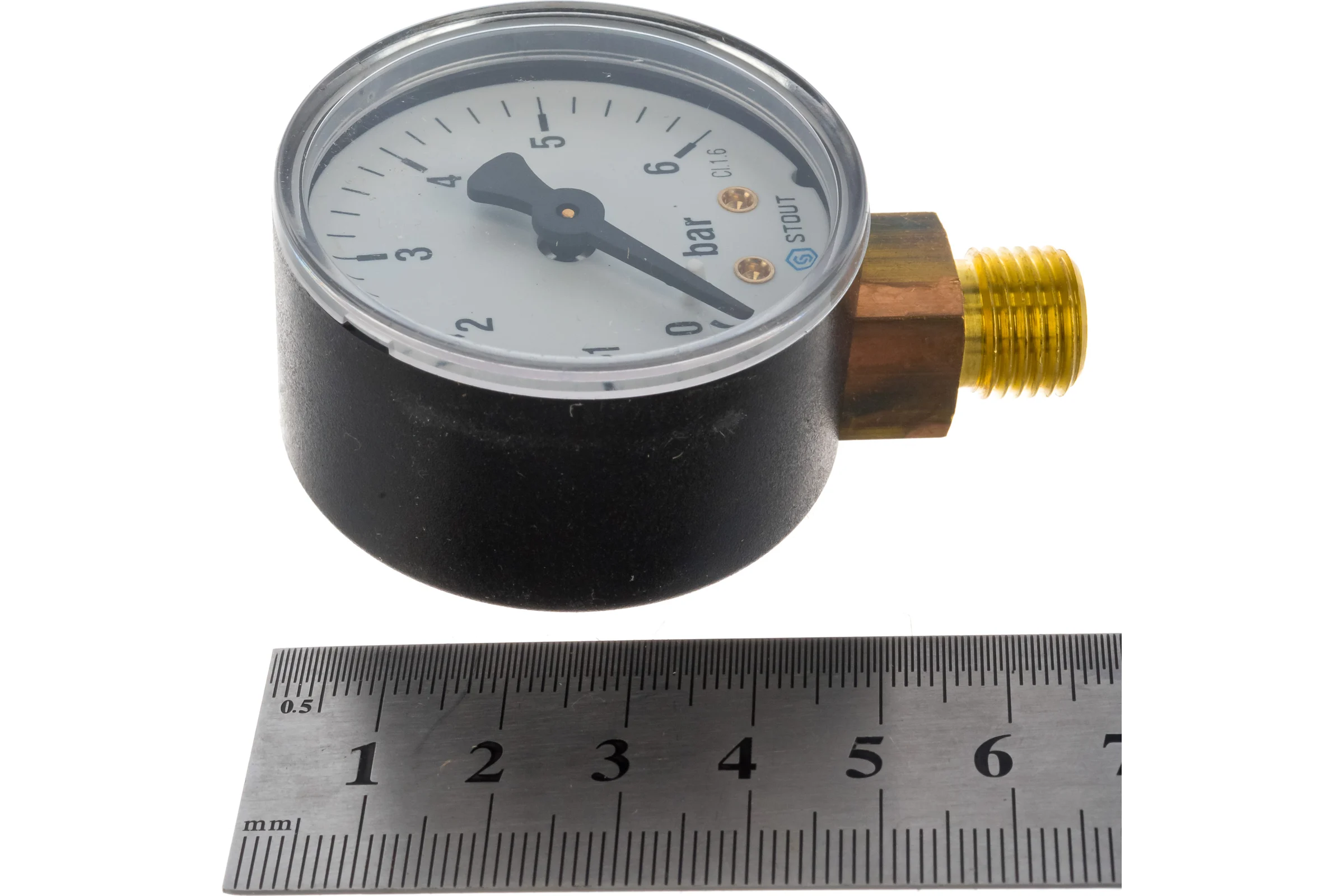 Манометр радиальный Корпус Dn 50 мм, 1/4" STOUT RG008Q0C194TOG