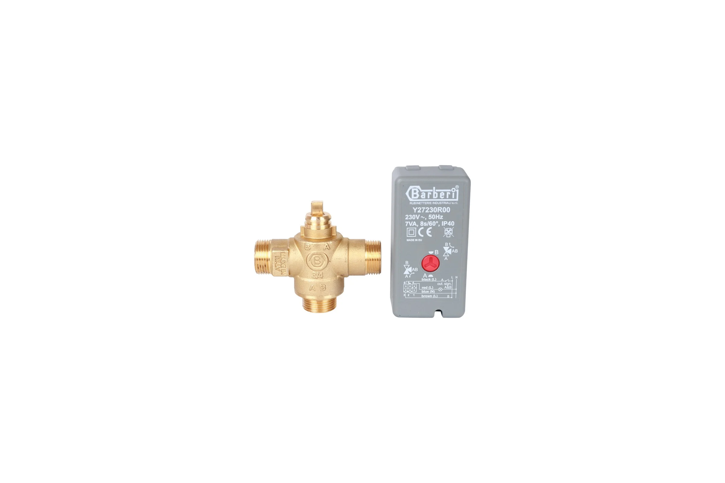 Трехходовой зональный клапан STOUT сервопривод 230V НР 1 SVM-0070-300025 RG008TIK4CA761