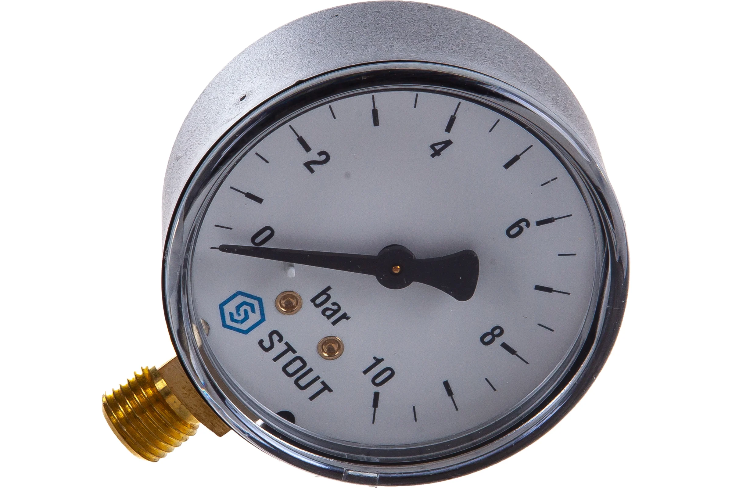 Радиальный манометр Корпус Dn 63 мм, 1/4" STOUT SIM-0010-631008
