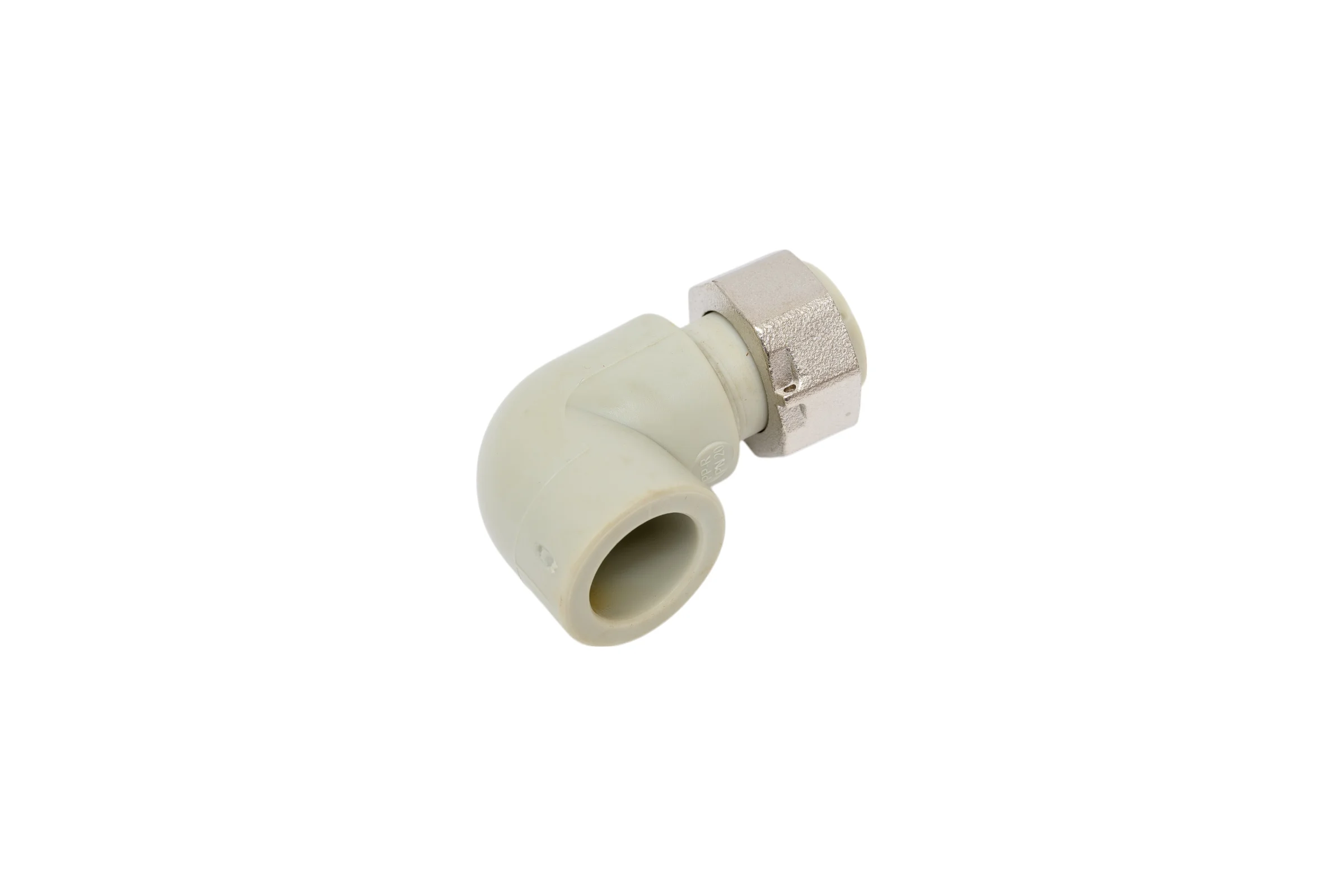 Переходное колено FV-Plast a.s. 90 пласт. с накидной гайкой 20x3/4" с отверстием для пломбирования AA227020134 227022