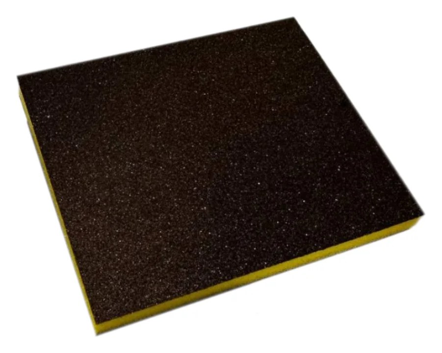 Абразивная губка 7983 siasponge flex 2-сторонняя, 98x120x13 мм, fine, желтая 0070.1247.02 ca Deltatools 06-1834