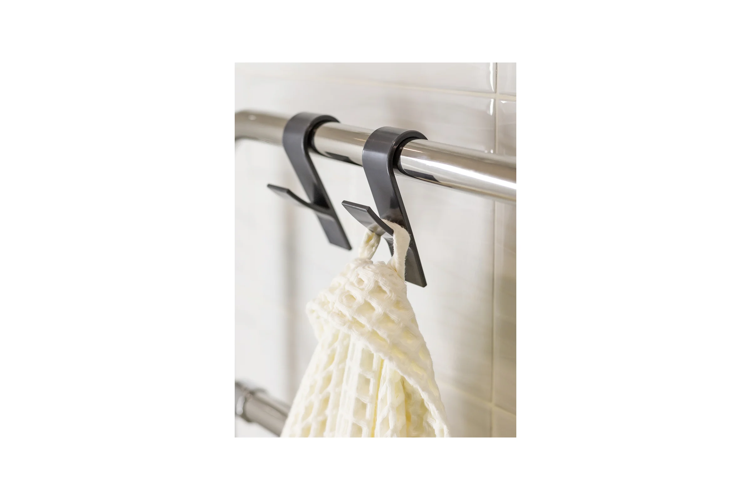 Комплект крючков Bath Plus пластик 2 шт., мокрый асфальт КП006