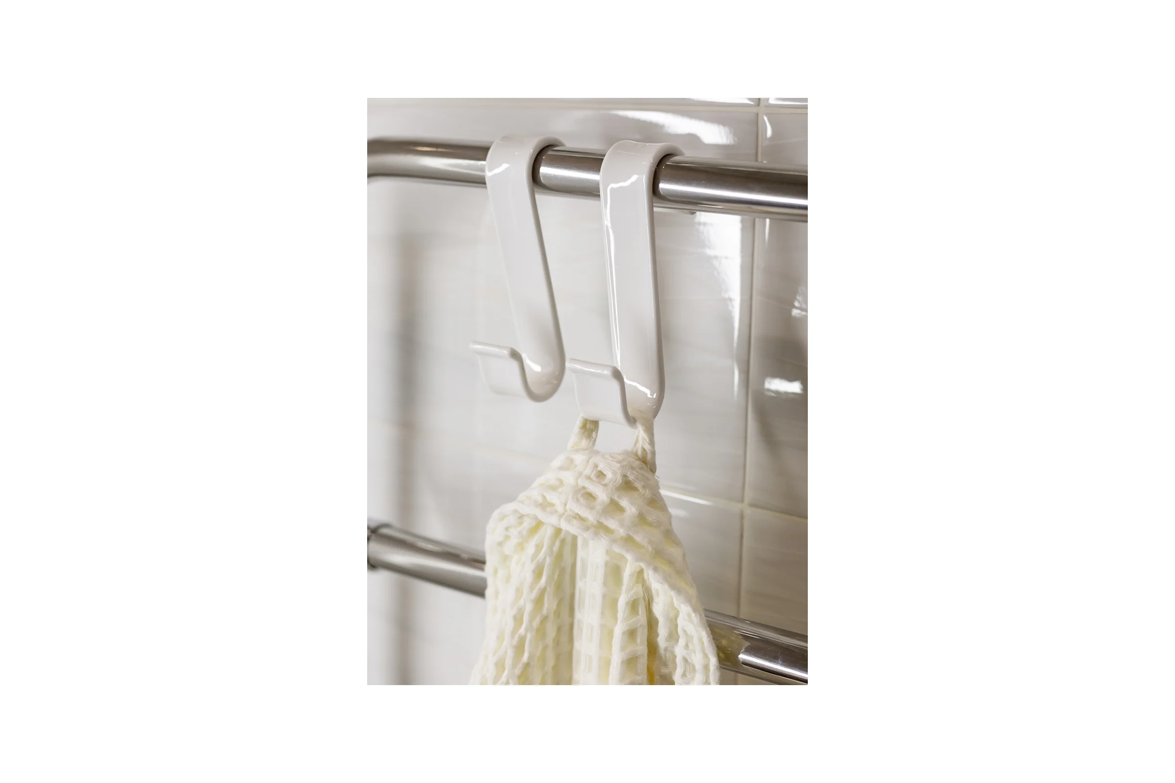 Комплект крючков Bath Plus s-обр. пластик 2 шт., белый КП007