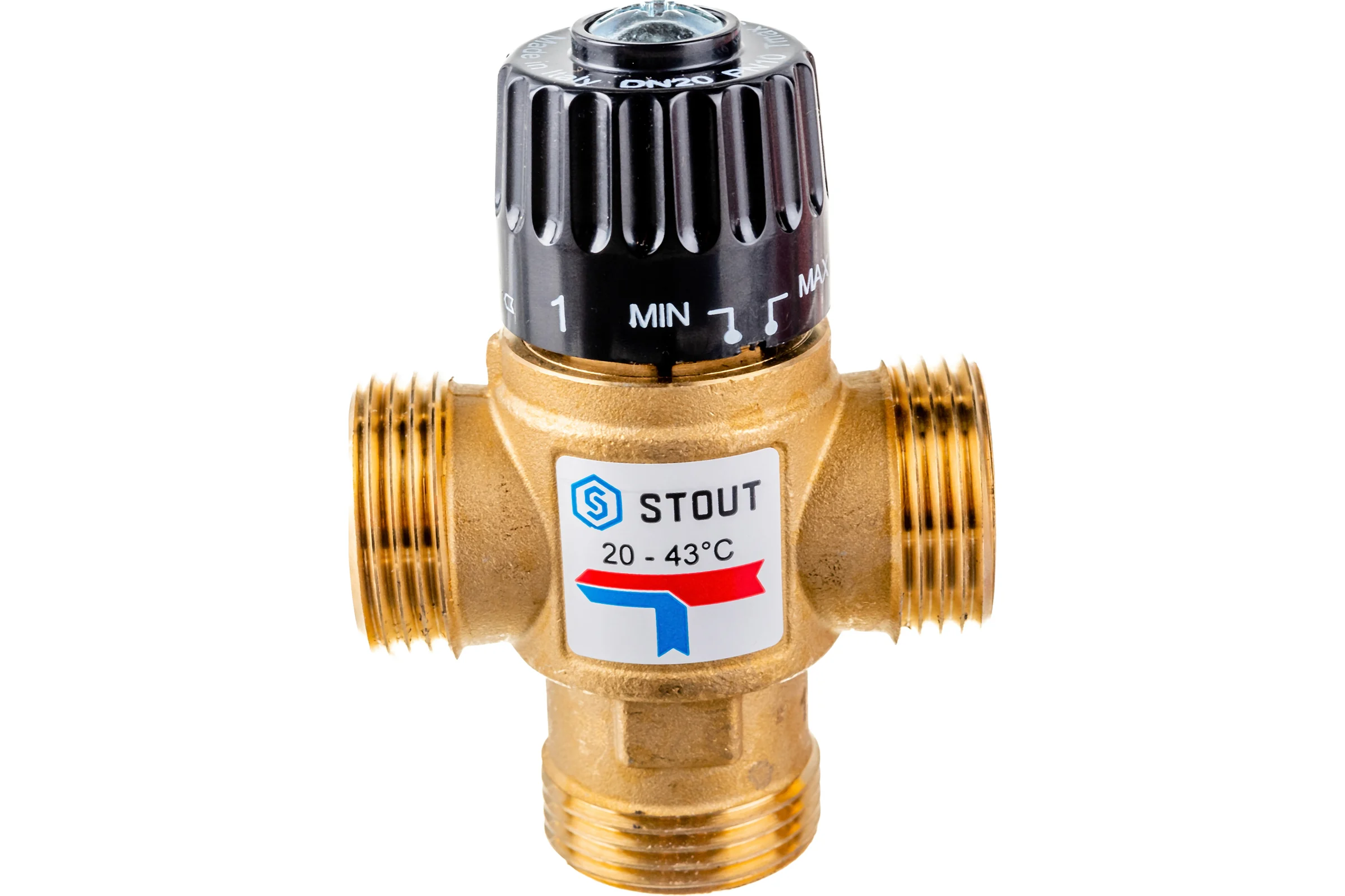 Термостатический смесительный клапан STOUT G 1” M SVM-0120-164325 RG008TIGDSDS8K