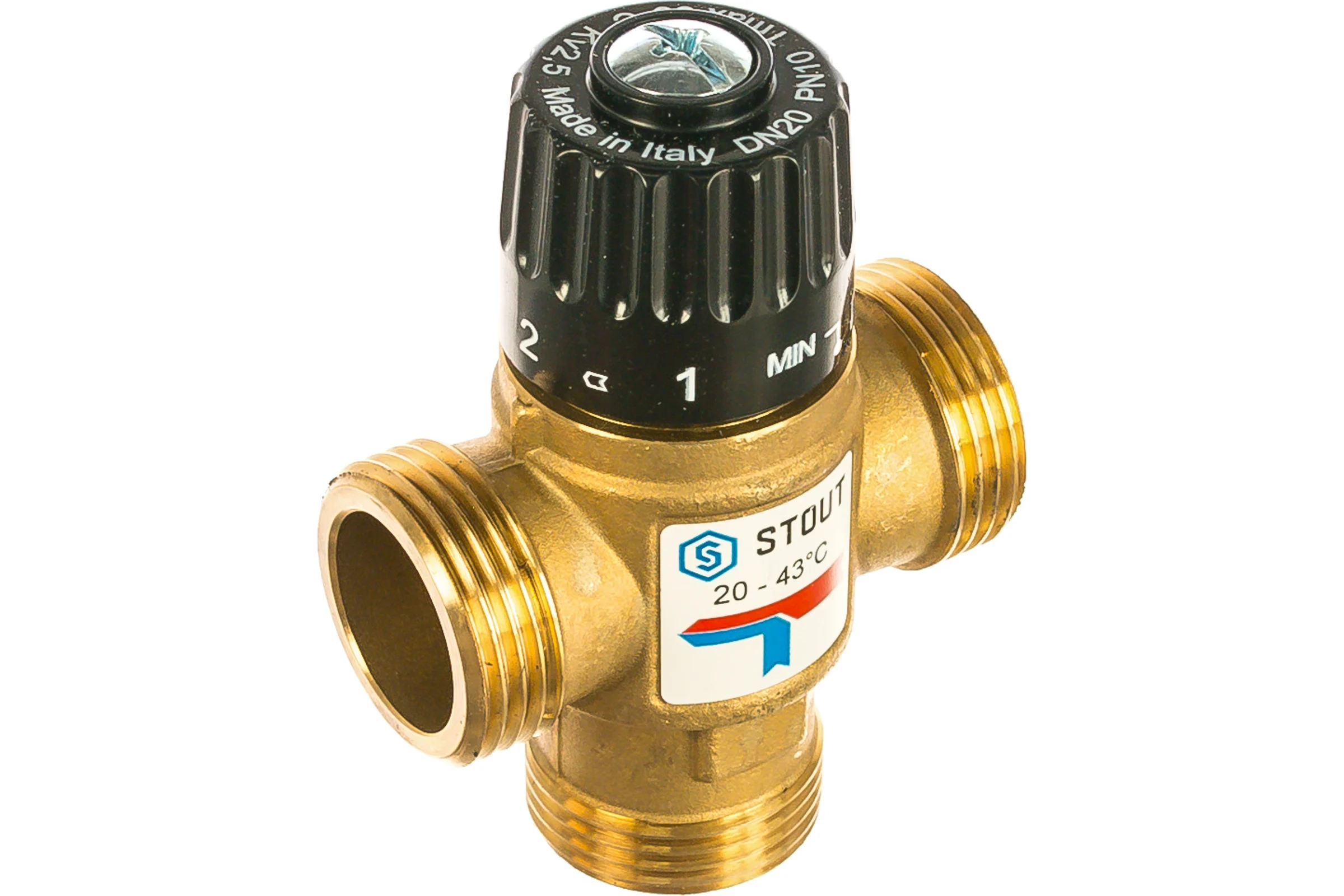 Термостатический смесительный клапан STOUT G 1” M SVM-0120-254325 RG008TIGFLR9AV