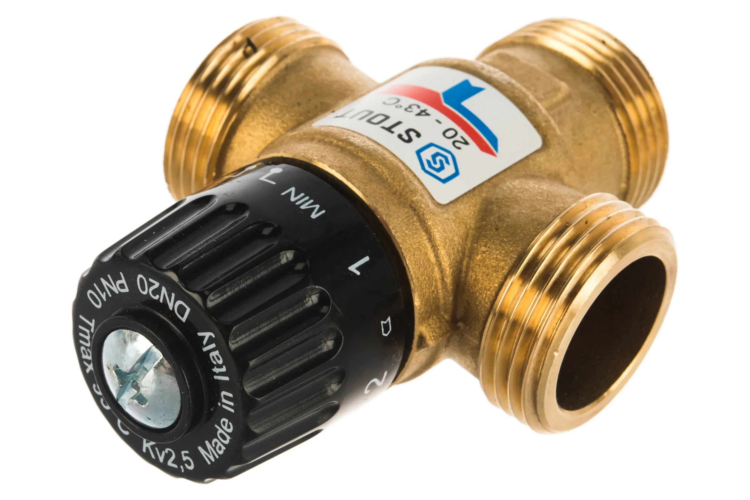 Термостатический смесительный клапан STOUT G 1” M SVM-0120-254325 RG008TIGFLR9AV